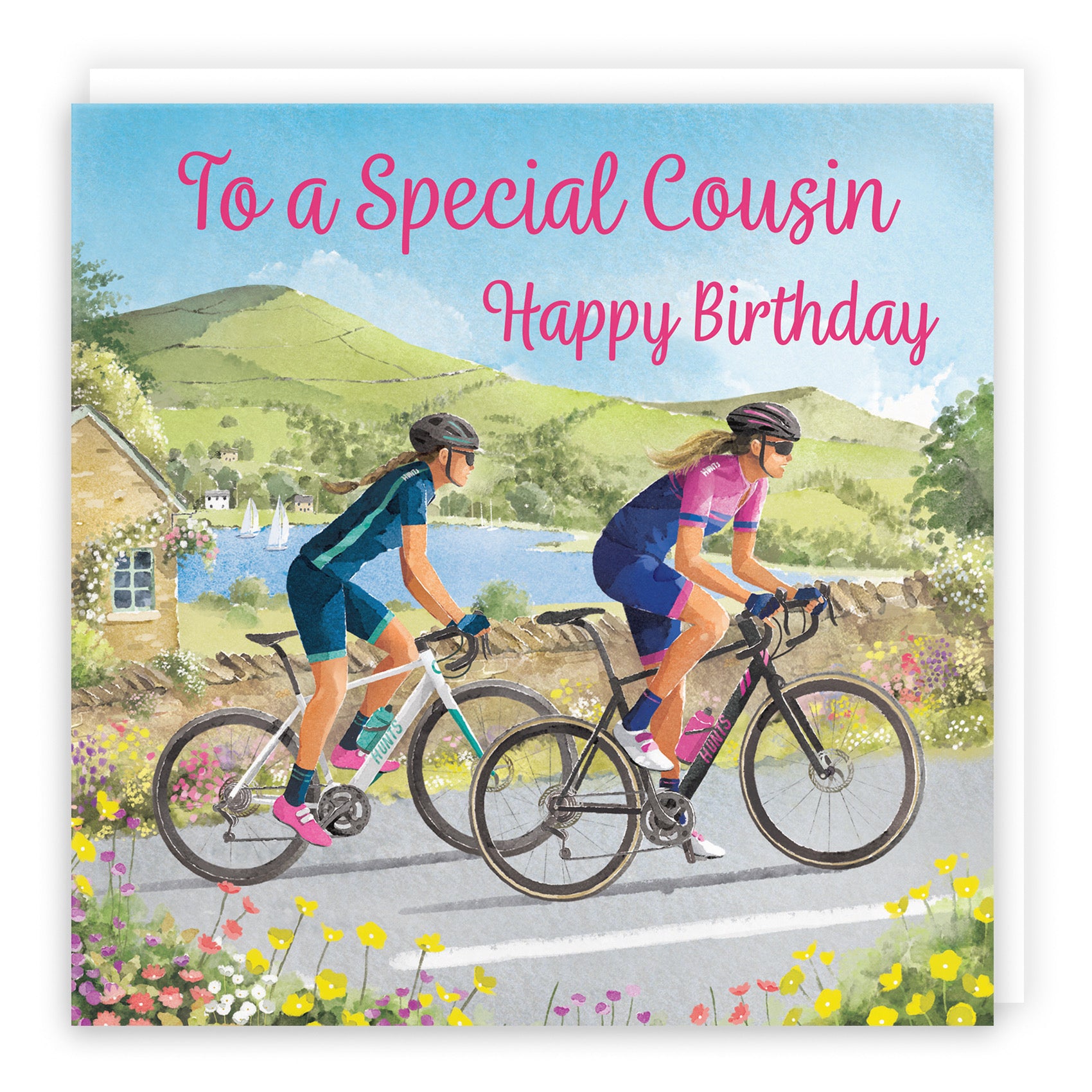 Cousin Female Cycling Birthday Card Milo's Gallery - Default Title (B0CQZ67628)