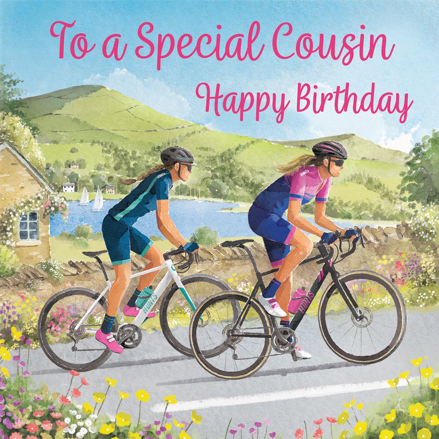 Cousin Female Cycling Birthday Card Milo's Gallery - Default Title (B0CQZ67628)