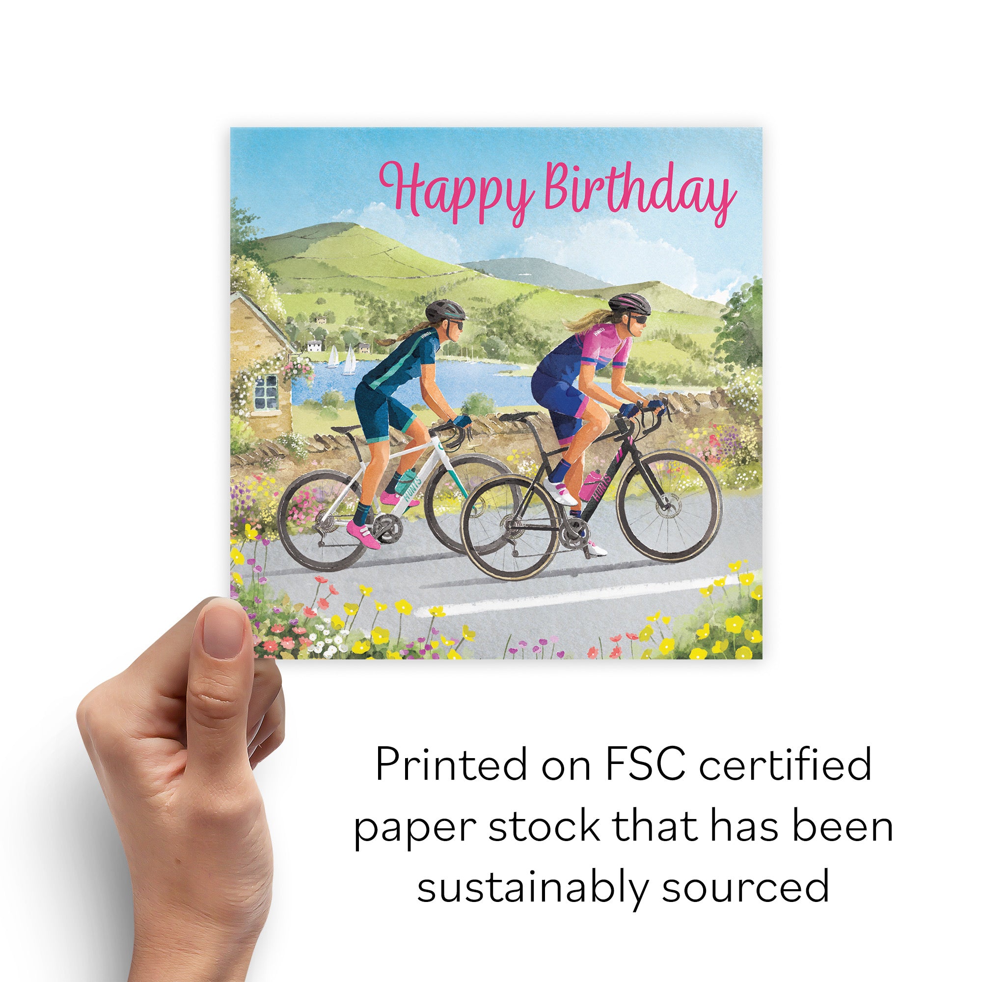 Cycling Female Birthday Card Milo's Gallery - Default Title (B0CQZ6LX4D)