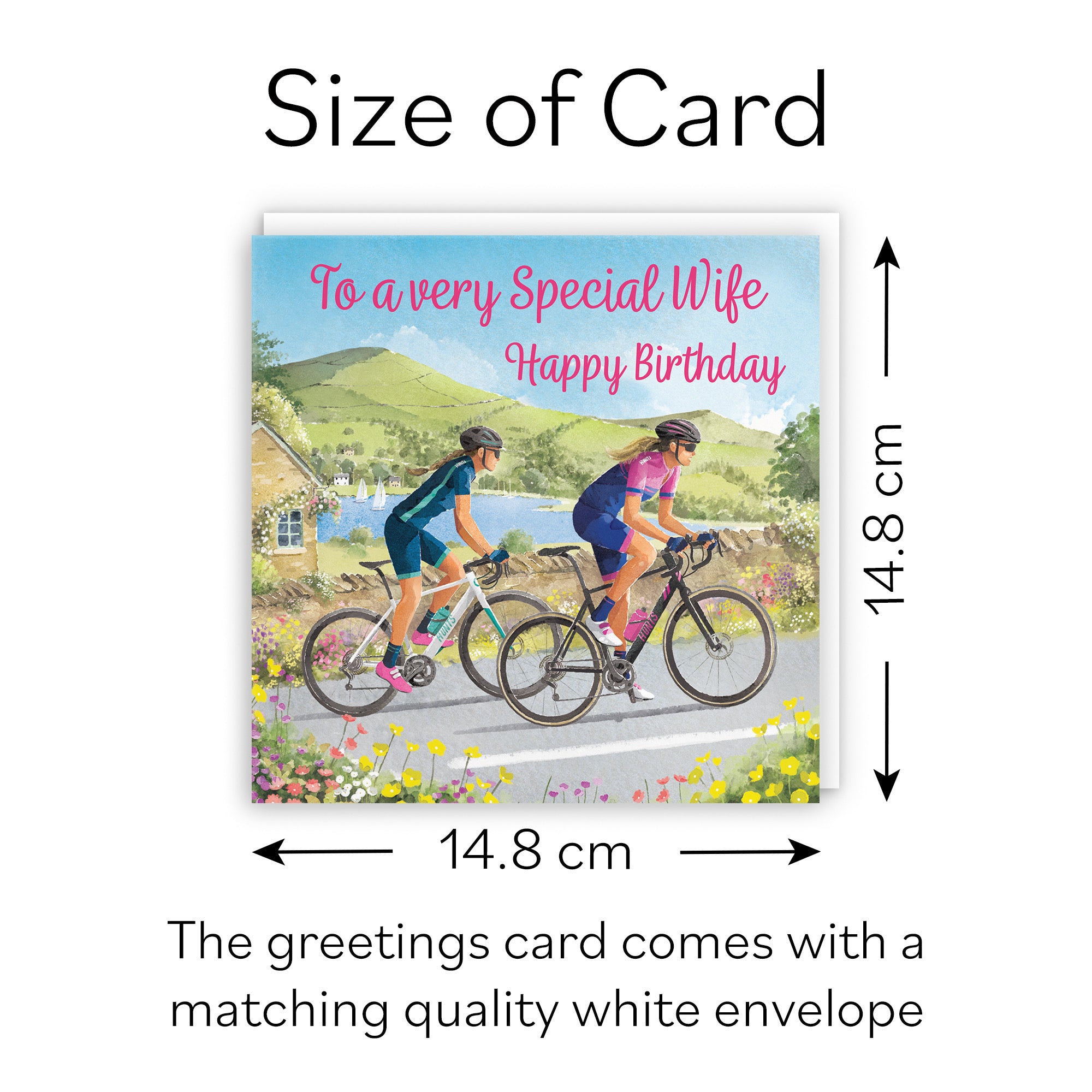 Wife Cycling Birthday Card Milo's Gallery - Default Title (B0CQZTTN9R)