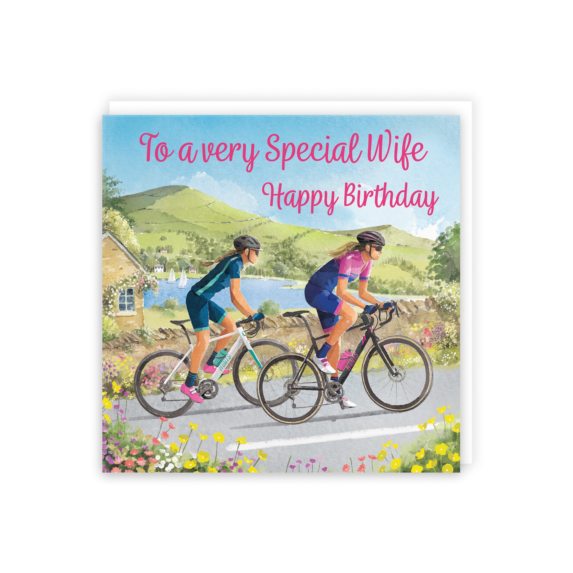 Wife Cycling Birthday Card Milo's Gallery - Default Title (B0CQZTTN9R)