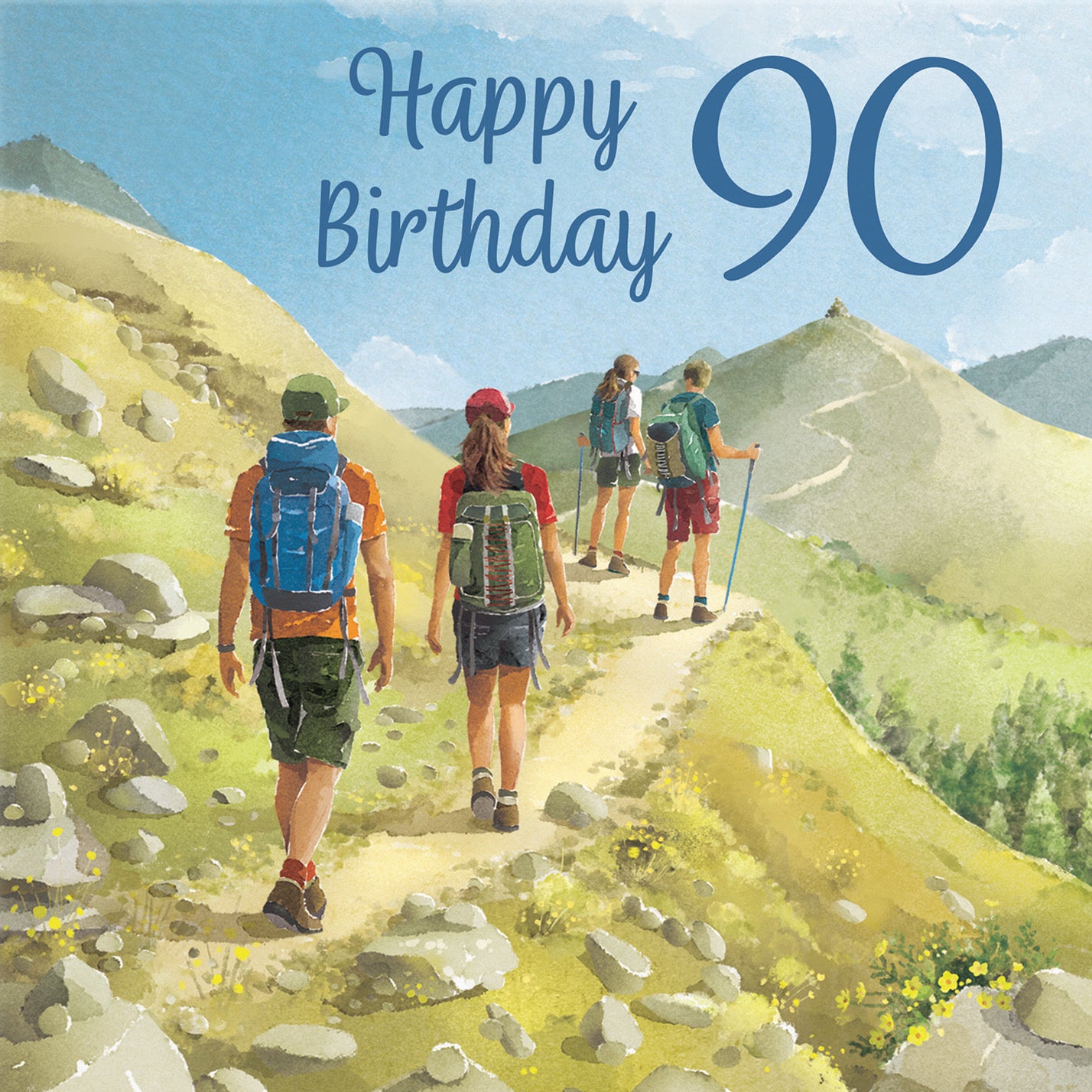 Walking 90th Birthday Card Milo's Gallery - Default Title (B0CR1R1ZBR)