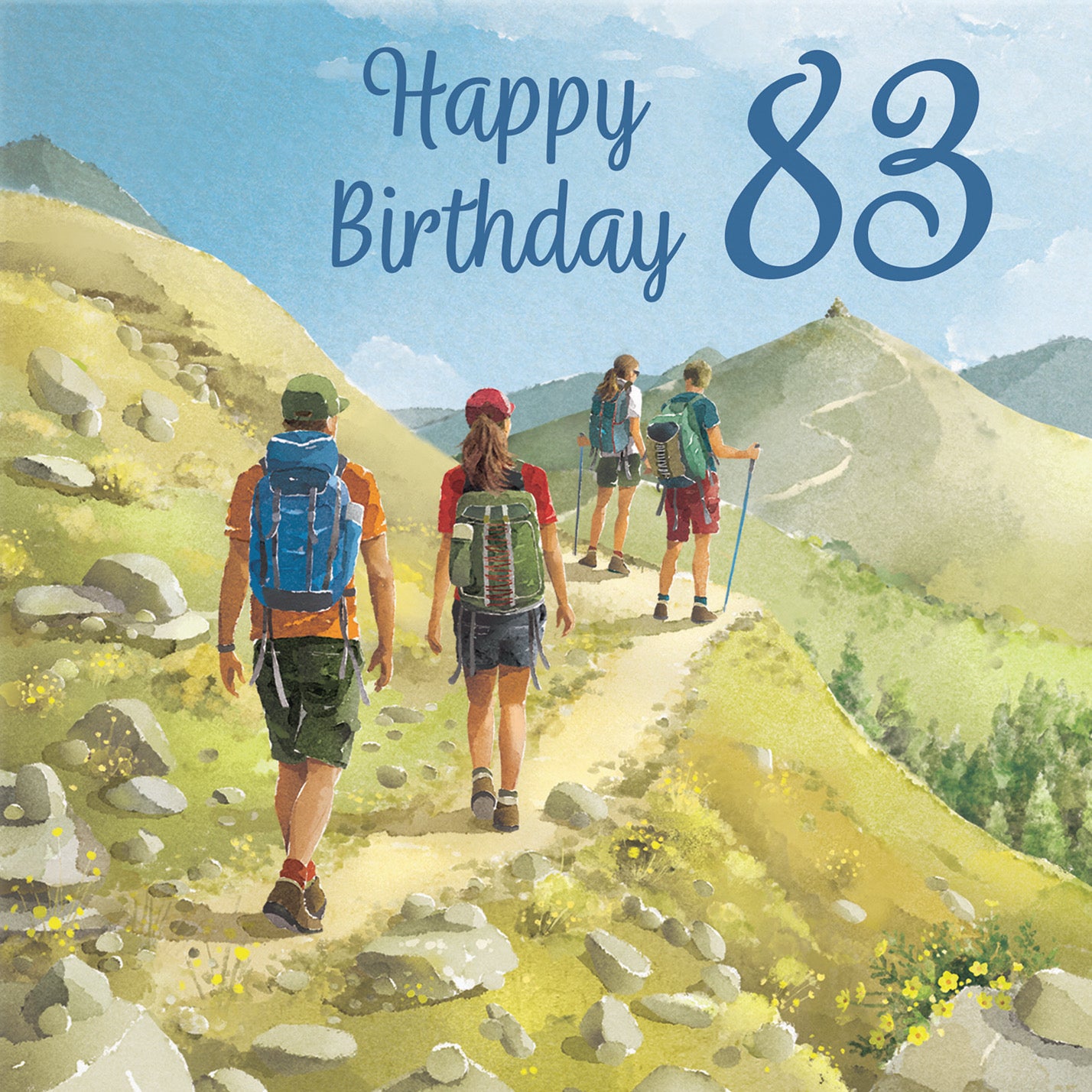 Walking 83rd Birthday Card Milo's Gallery - Default Title (B0CR1RY3JS)