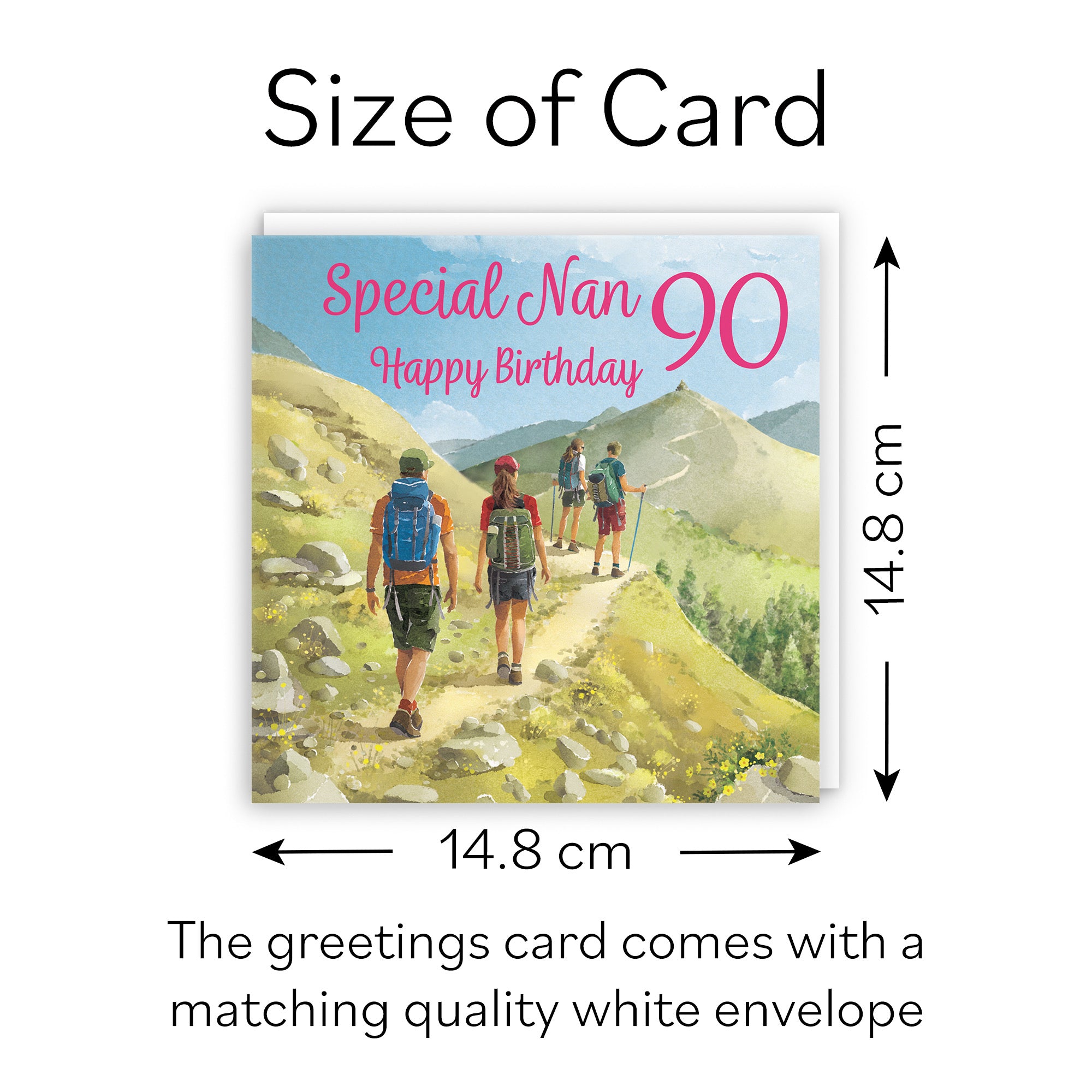 90th Nan Walking Birthday Card Milo's Gallery - Default Title (B0CR1RY4XT)