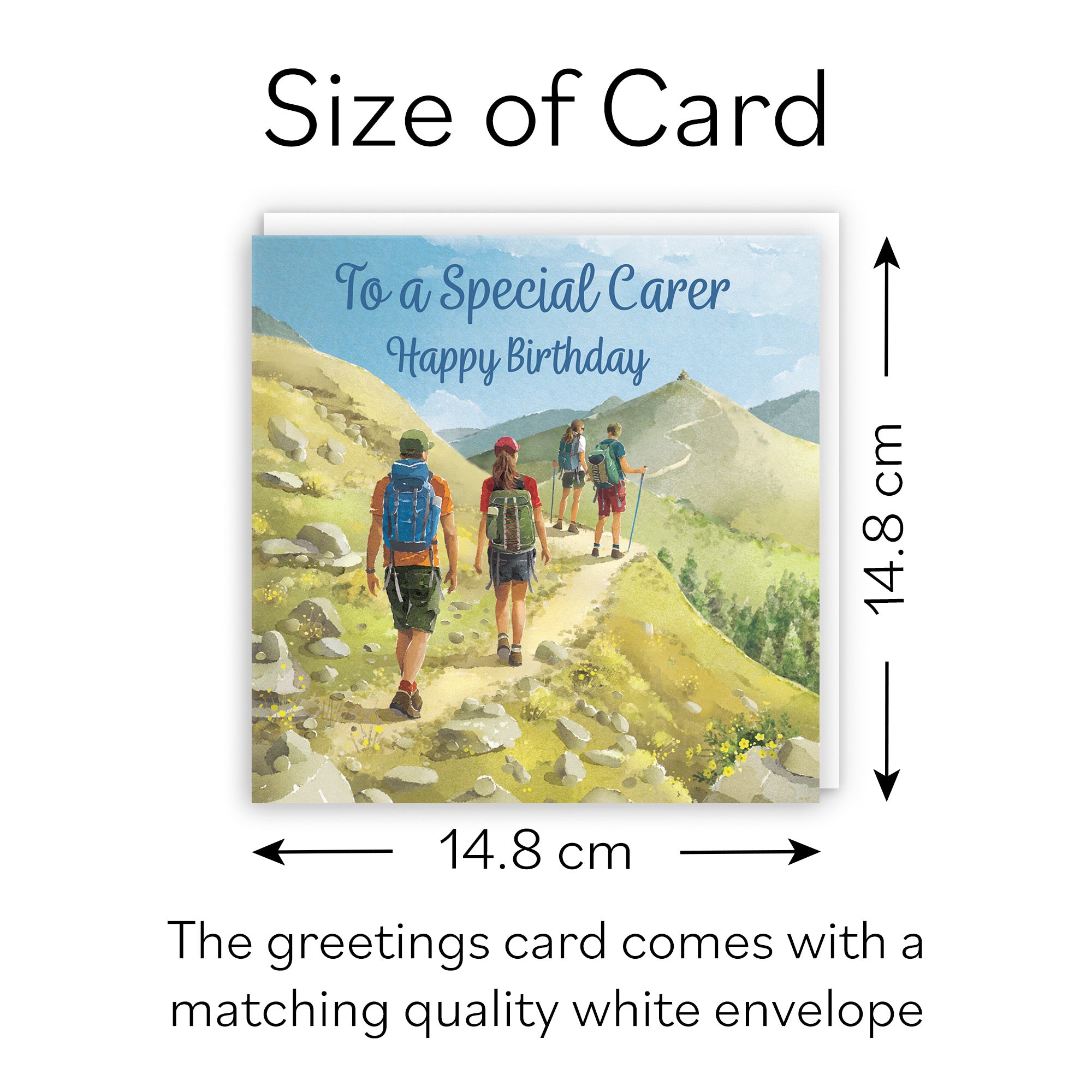 Carer Walking Birthday Card Milo's Gallery - Default Title (B0CR1S9NBB)