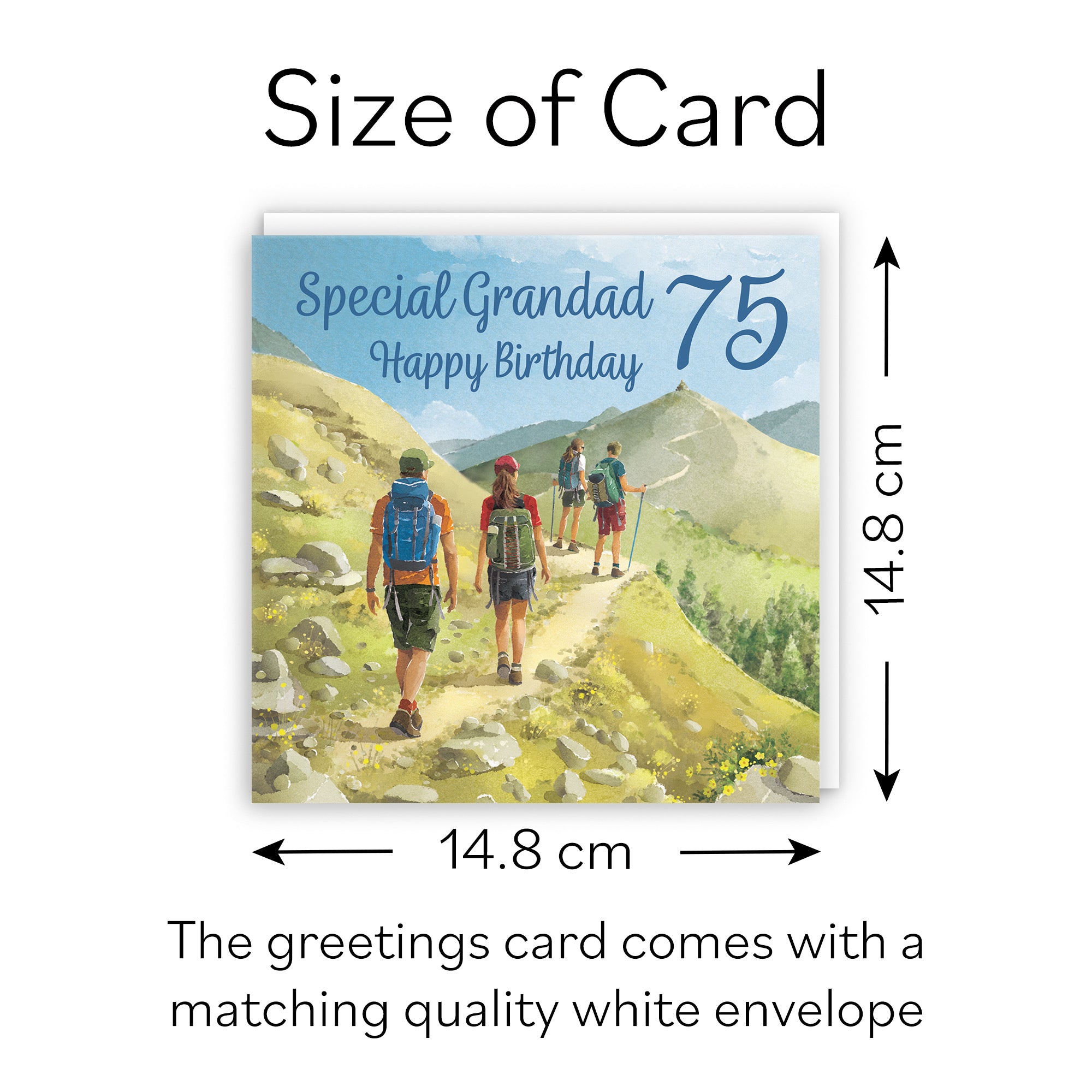 75th Grandad Walking Birthday Card Milo's Gallery - Default Title (B0CR1SBRWC)