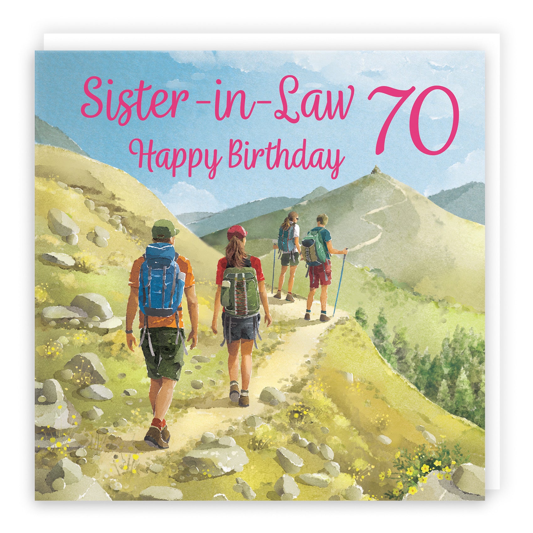 70th Sister In Law Walking Birthday Card Milo's Gallery - Default Title (B0CR1SBVXR)