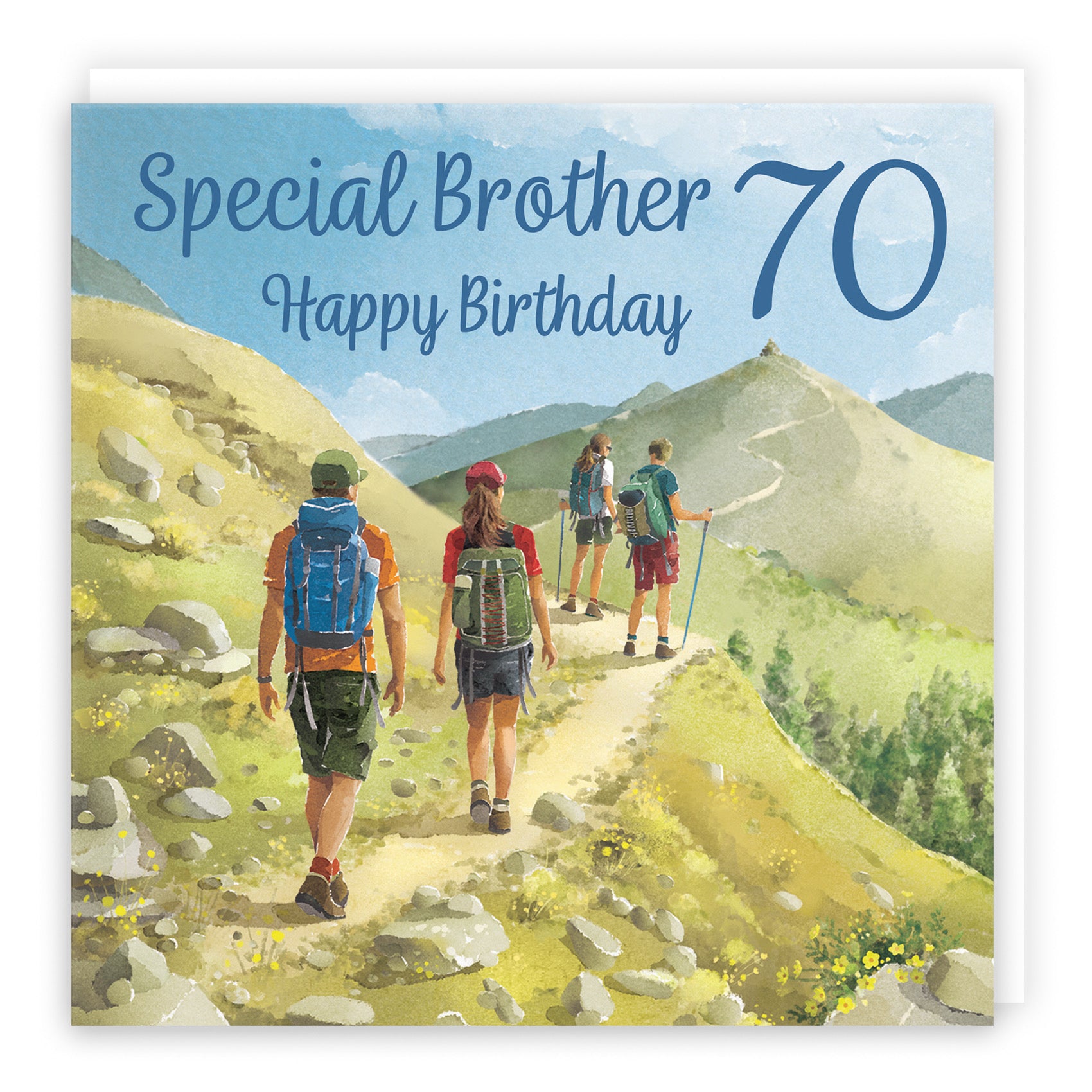 70th Brother Walking Birthday Card Milo's Gallery - Default Title (B0CR1SD8VW)