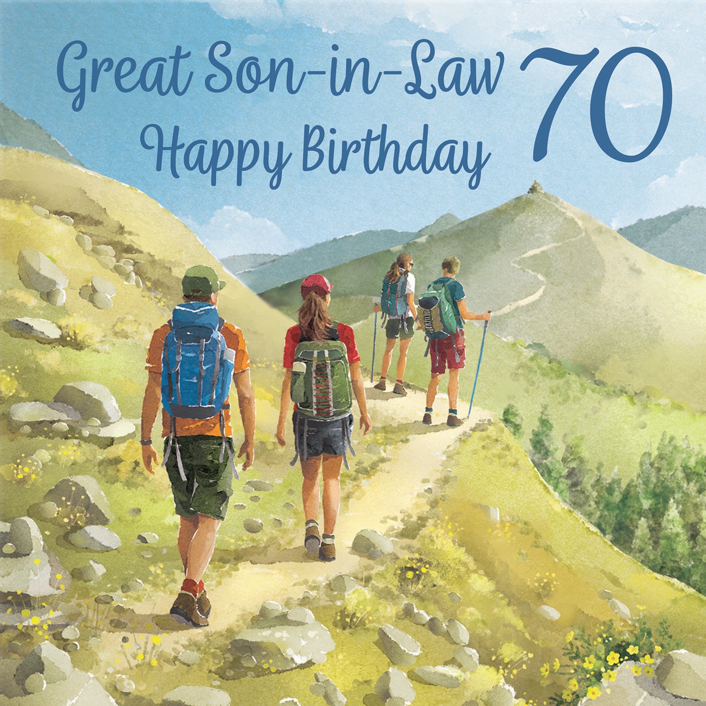 70th Son In Law Walking Birthday Card Milo's Gallery - Default Title (B0CR1SGTNZ)