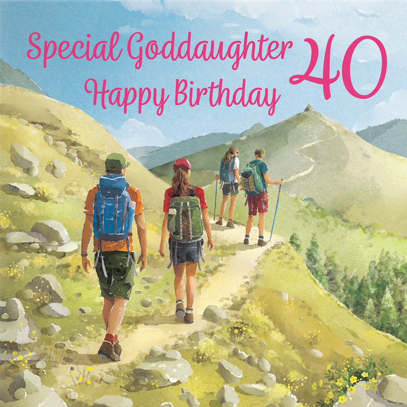 40th Goddaughter Walking Birthday Card Milo's Gallery - Default Title (B0CR1SPWR2)