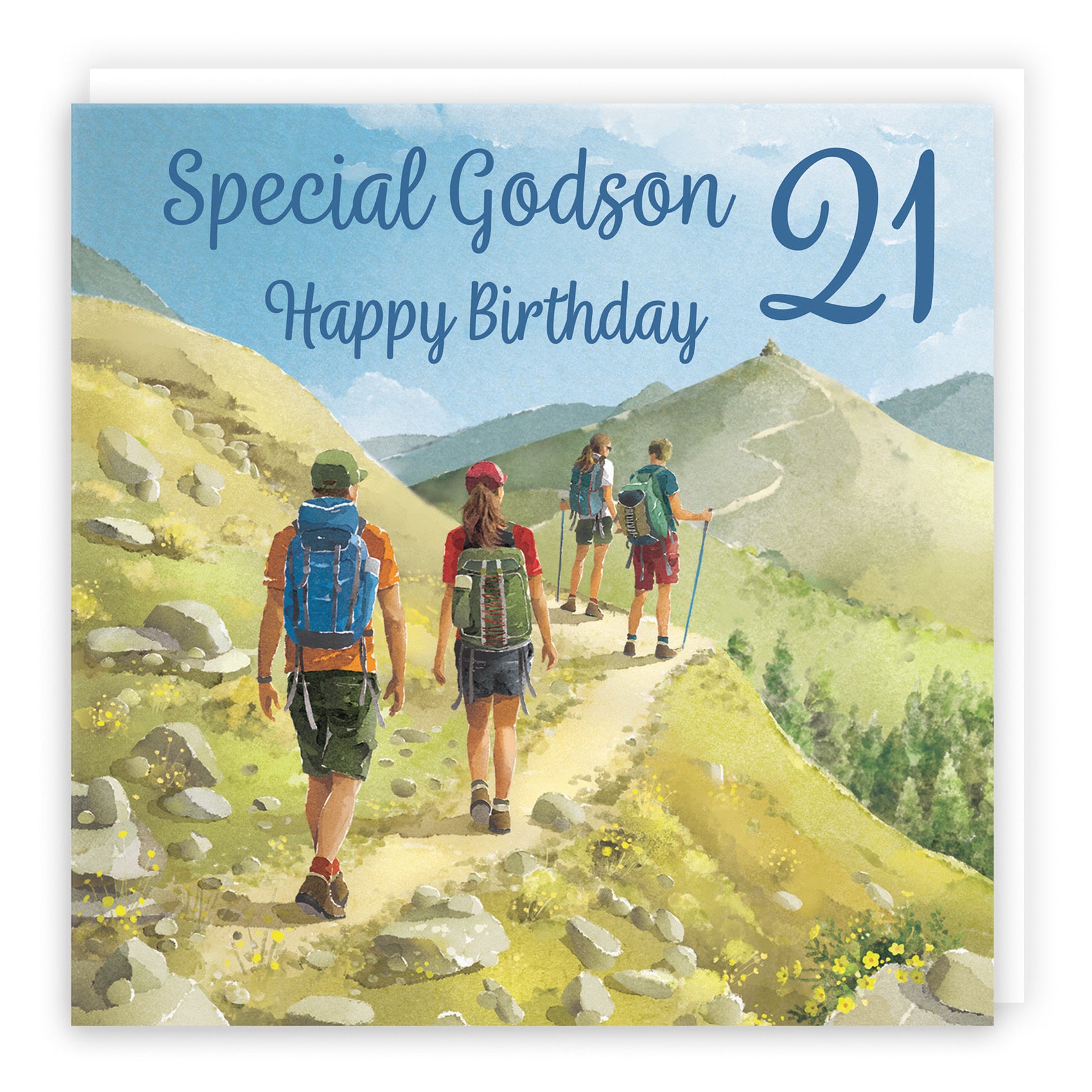 21st Godson Walking Birthday Card Milo's Gallery - Default Title (B0CR1SPWR3)