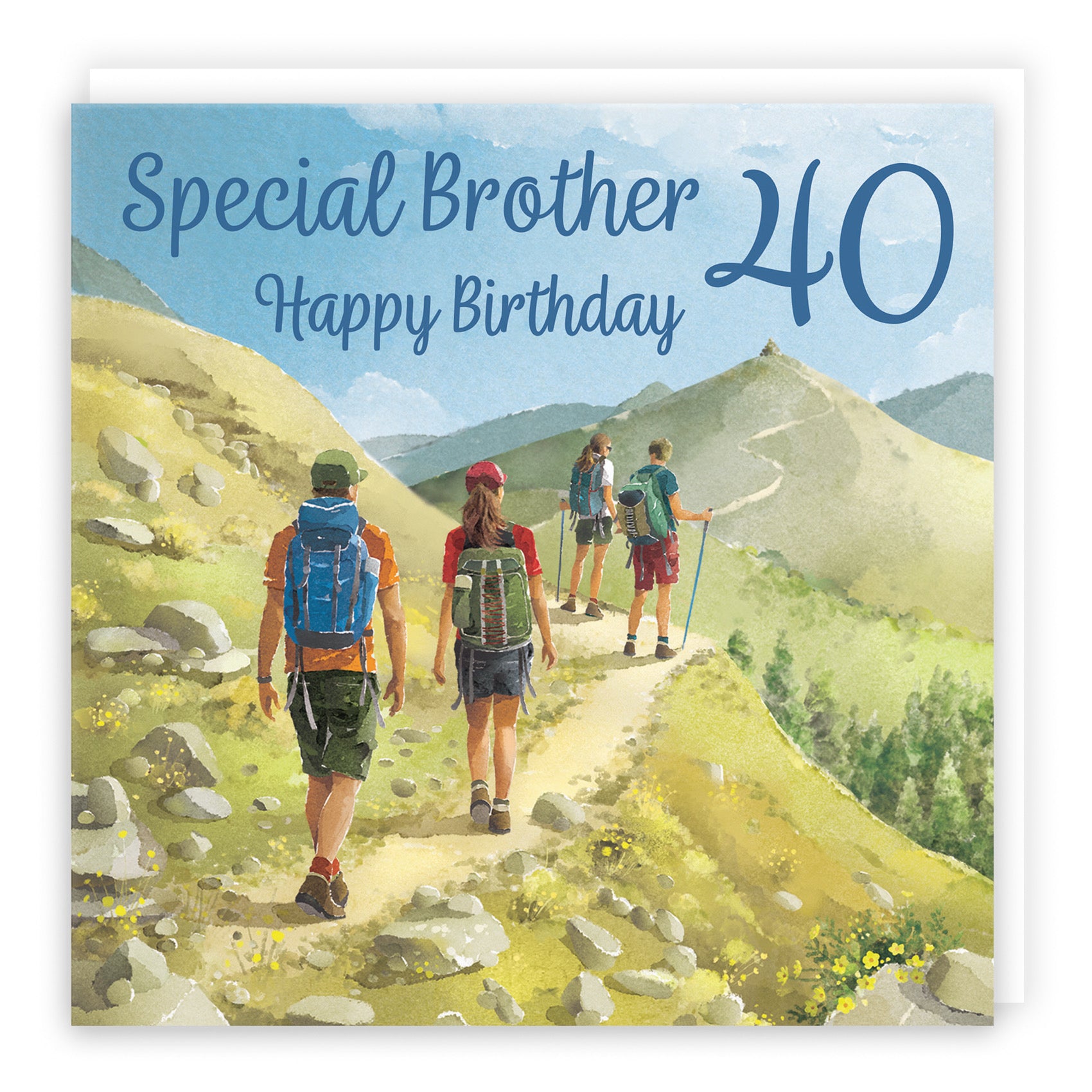 40th Brother Walking Birthday Card Milo's Gallery - Default Title (B0CR1SQFFQ)