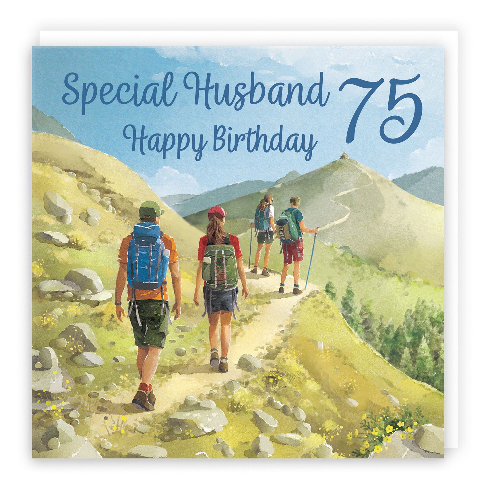75th Husband Walking Birthday Card Milo's Gallery - Default Title (B0CR1SR75J)