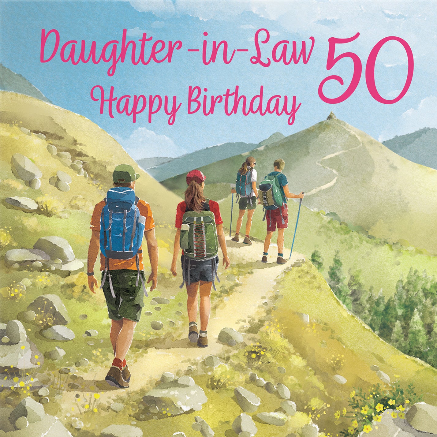 50th Daughter In Law Walking Birthday Card Milo's Gallery - Default Title (B0CR1SVJ8Y)