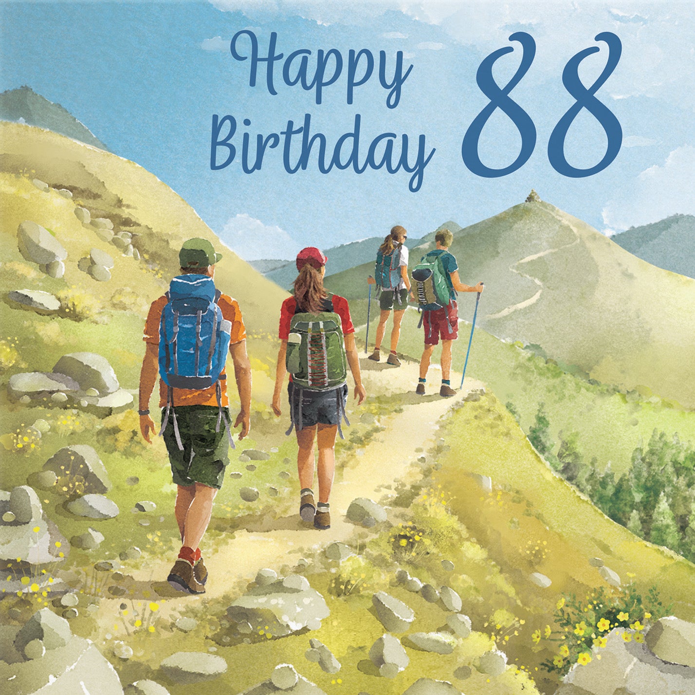 Walking 88th Birthday Card Milo's Gallery - Default Title (B0CR1SVL48)