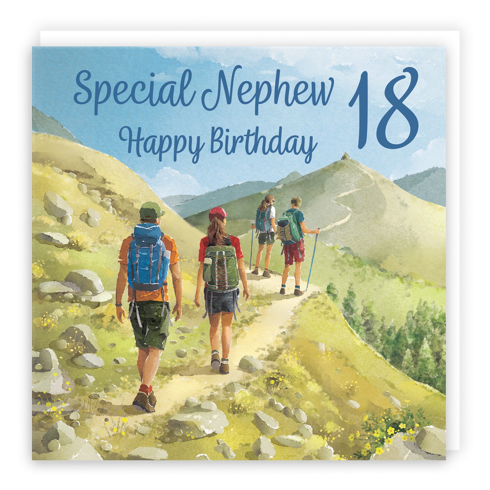 18th Nephew Walking Birthday Card Milo's Gallery - Default Title (B0CR1T4P42)