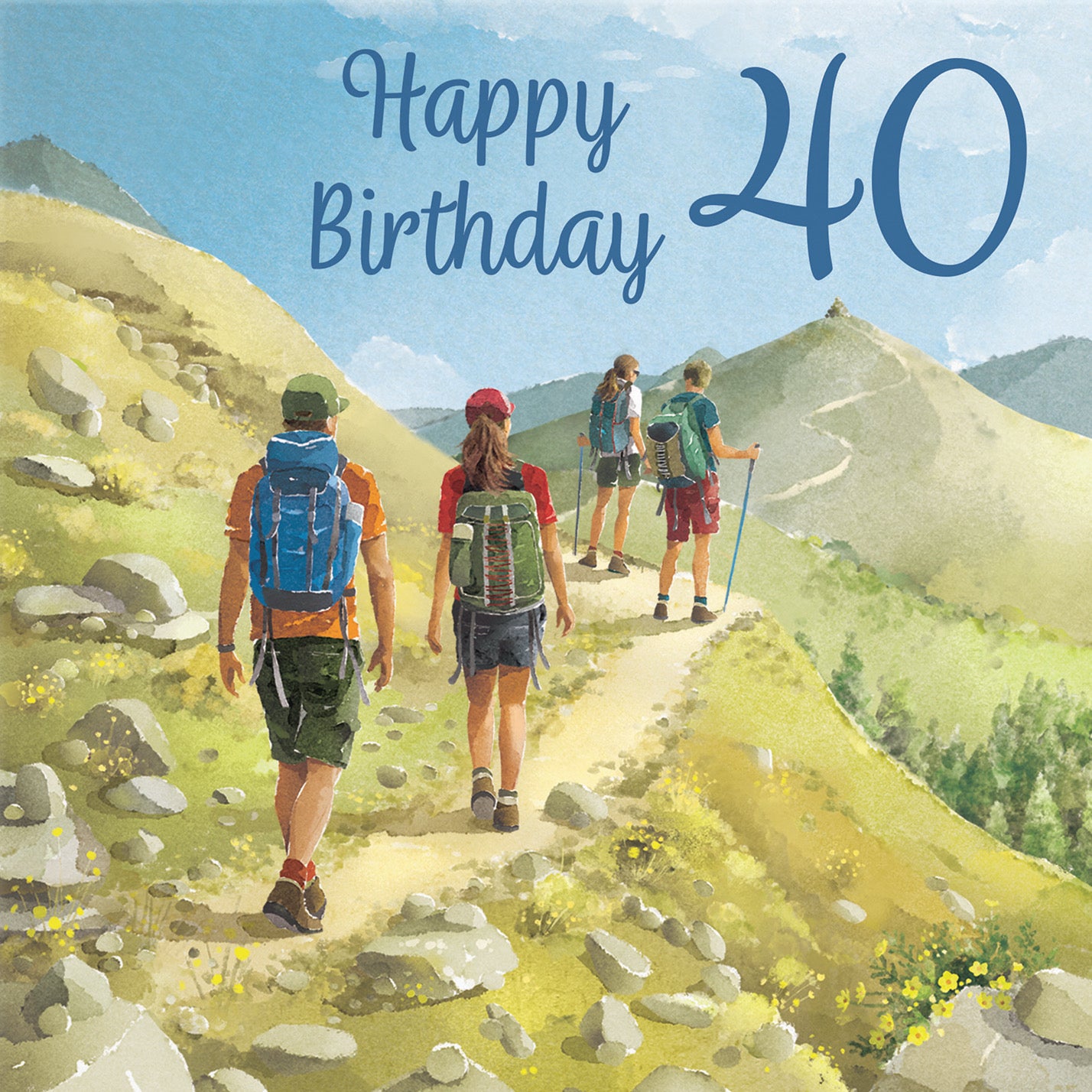 Walking 40th Birthday Card Milo's Gallery - Default Title (B0CR1T4ZHQ)