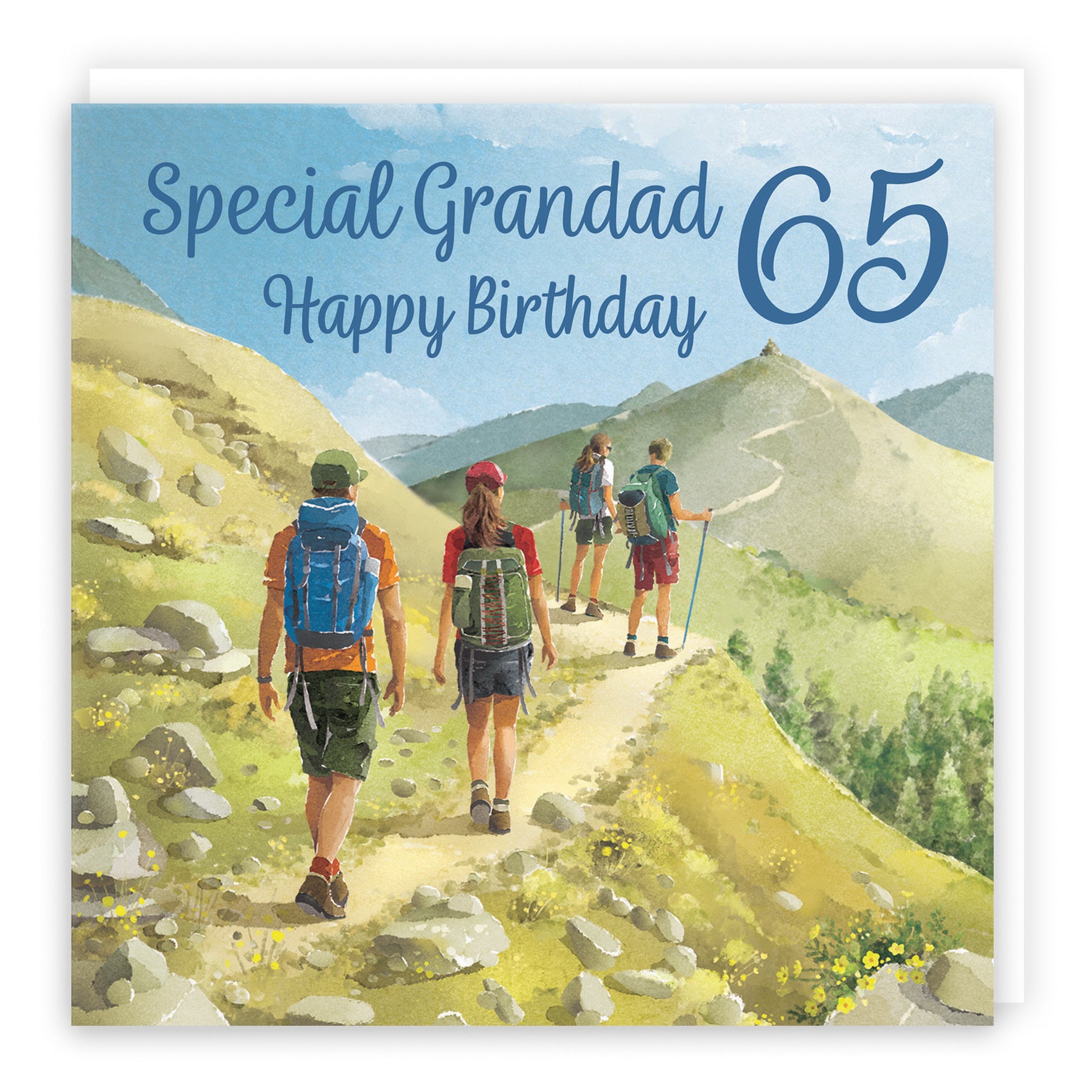 65th Grandad Walking Birthday Card Milo's Gallery - Default Title (B0CR1T568G)