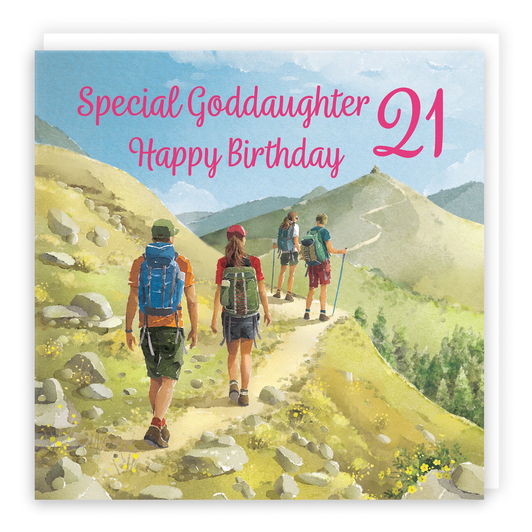 21st Goddaughter Walking Birthday Card Milo's Gallery - Default Title (B0CR1T57BK)