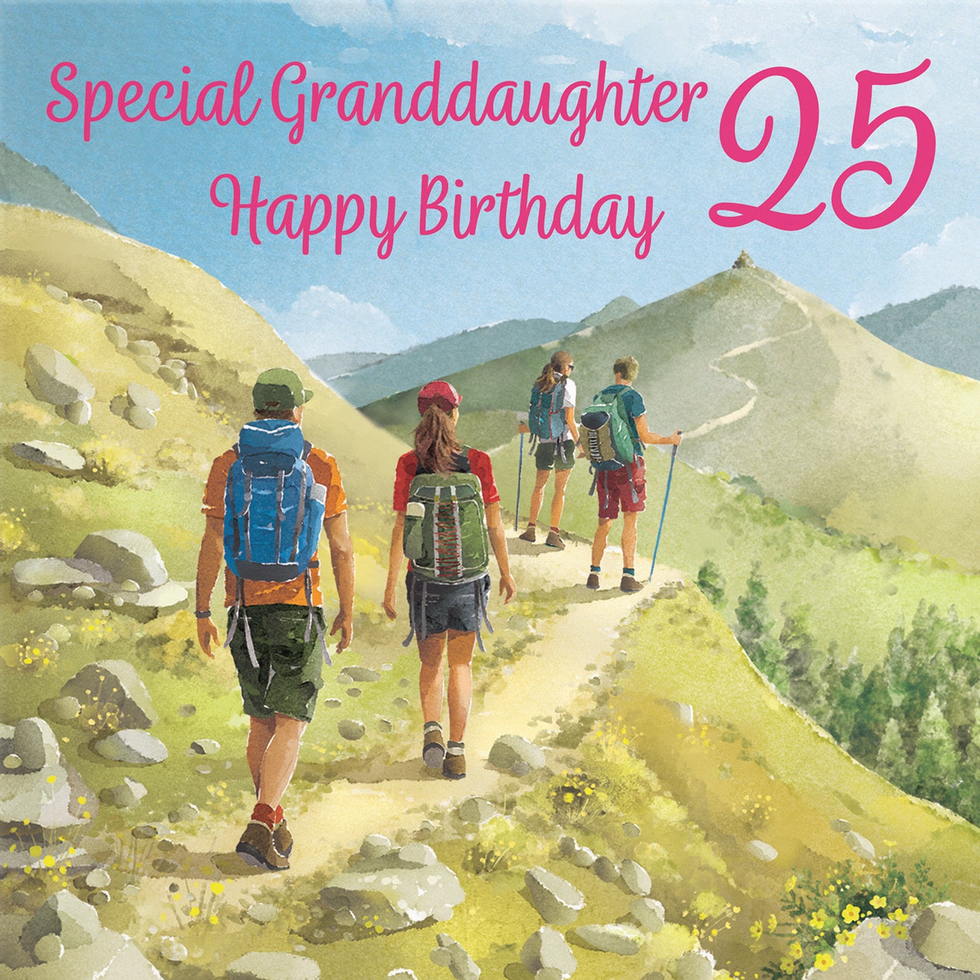 25th Granddaughter Walking Birthday Card Milo's Gallery - Default Title (B0CR1TBWFF)