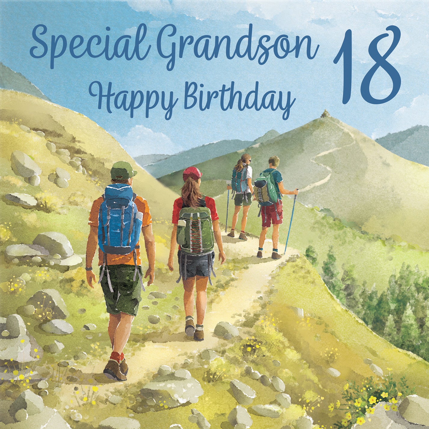 18th Grandson Walking Birthday Card Milo's Gallery - Default Title (B0CR1TCYSQ)