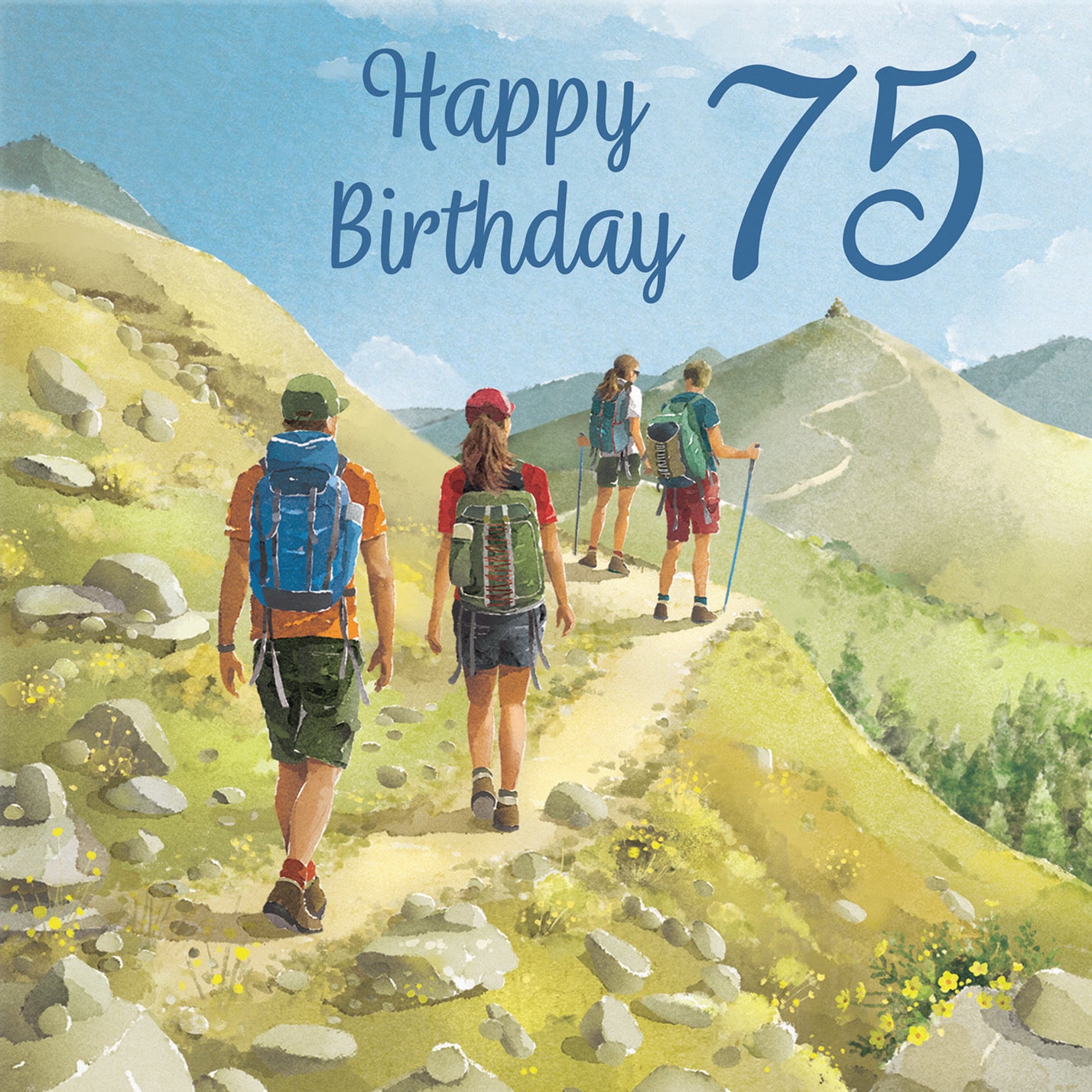 Walking 75th Birthday Card Milo's Gallery - Default Title (B0CR1TDD9F)