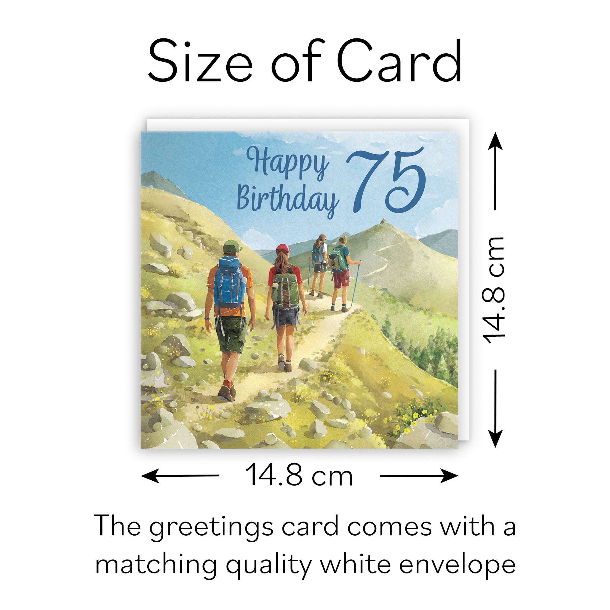 Walking 75th Birthday Card Milo's Gallery - Default Title (B0CR1TDD9F)