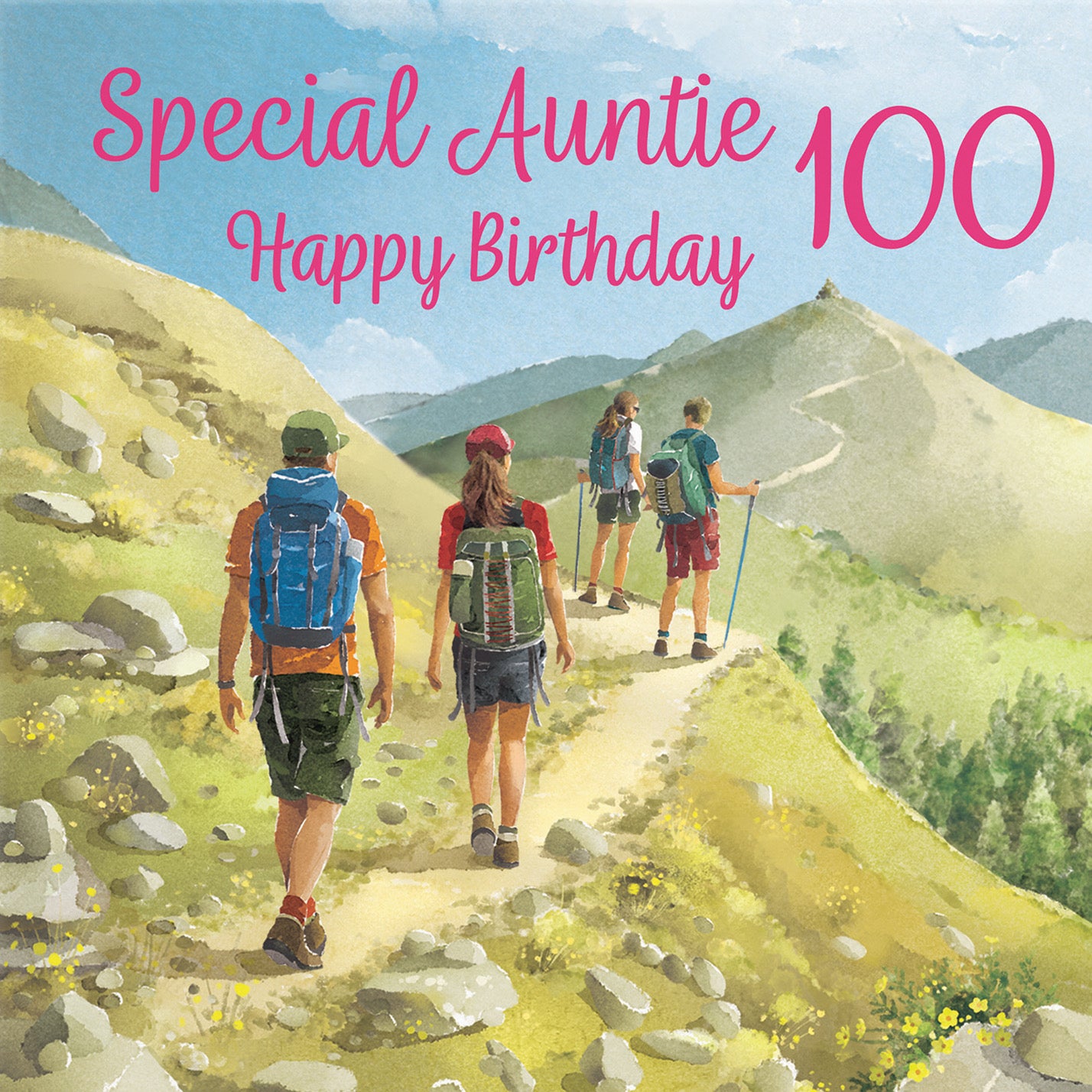 100th Auntie Walking Birthday Card Milo's Gallery - Default Title (B0CR1TH875)
