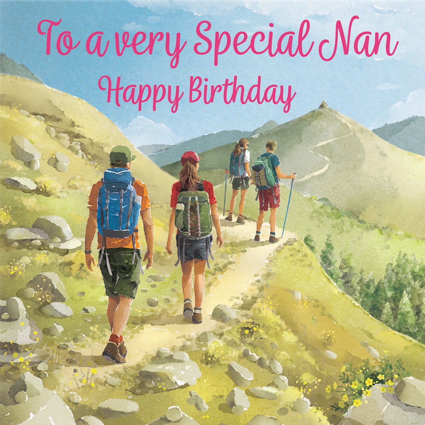 Nan Walking Birthday Card Milo's Gallery - Default Title (B0CR1THQLD)