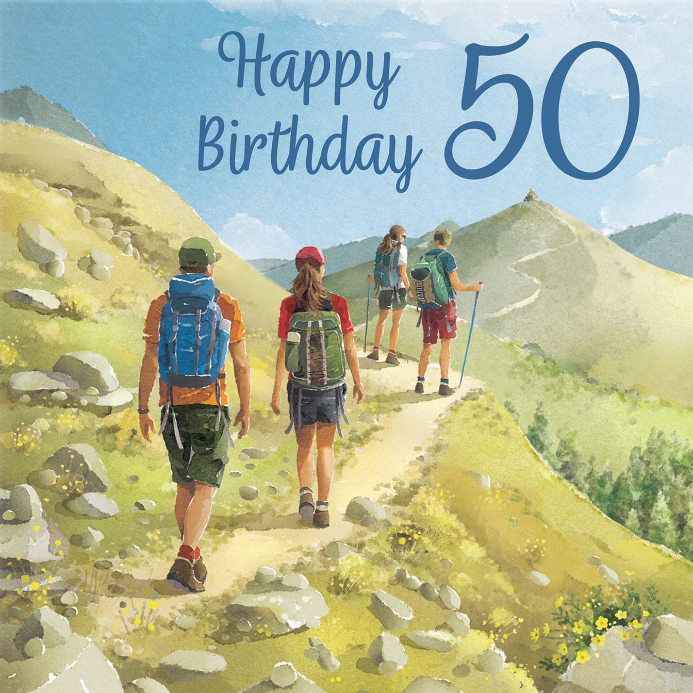 Walking 50th Birthday Card Milo's Gallery - Default Title (B0CR1THWBP)