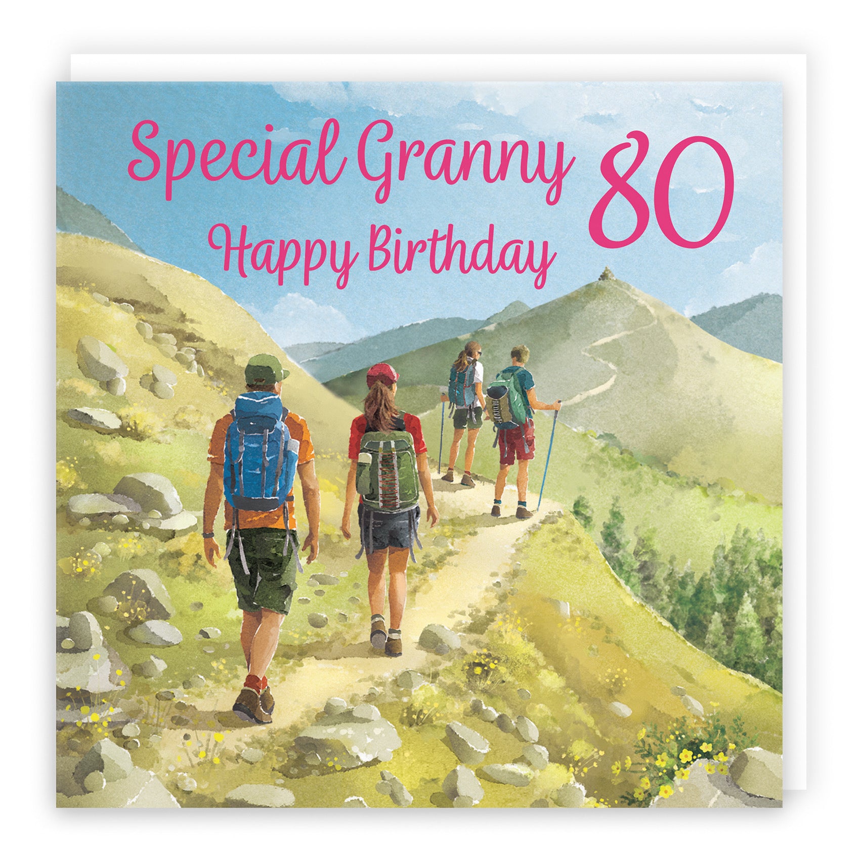 80th Granny Walking Birthday Card Milo's Gallery - Default Title (B0CR1TL9VJ)