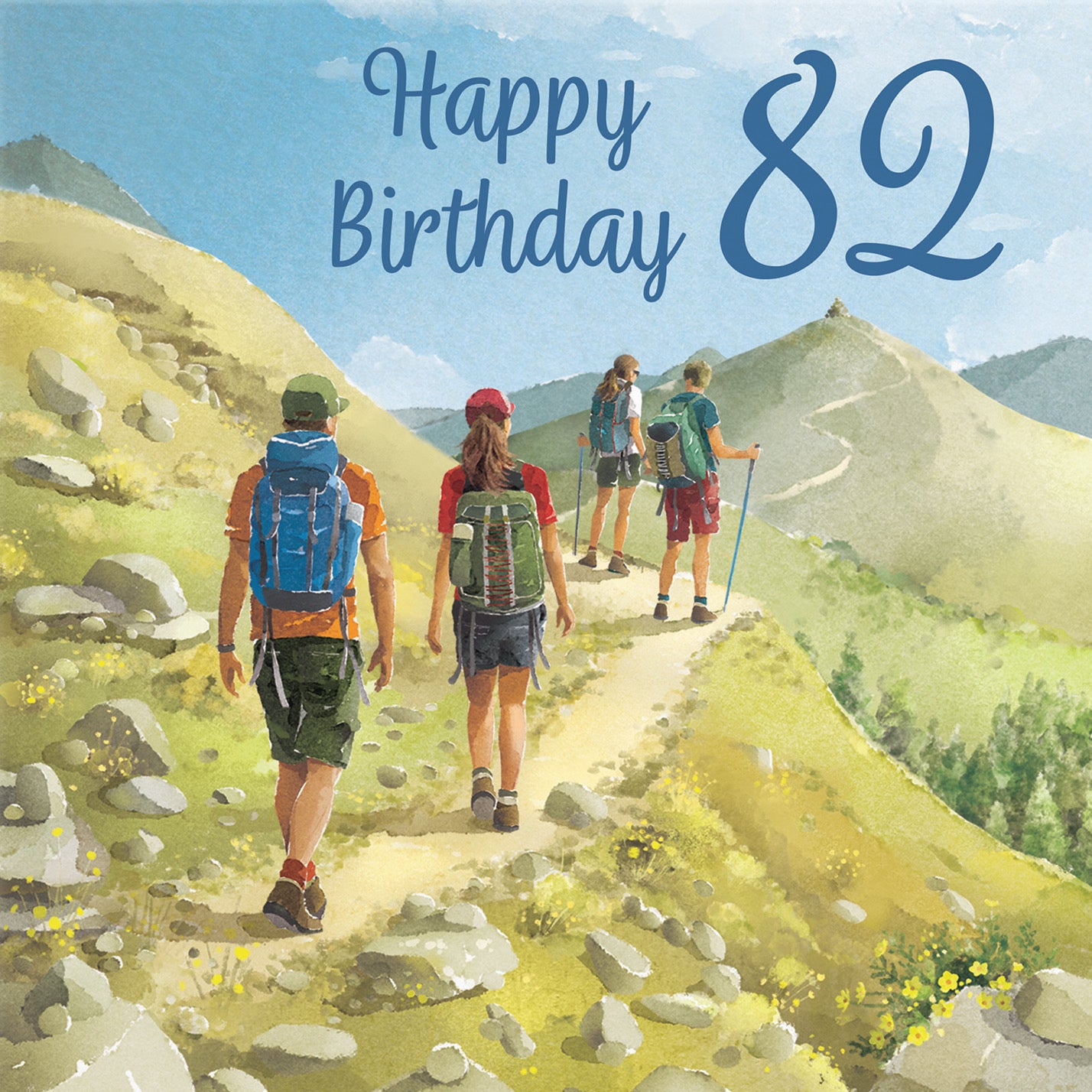 Walking 82nd Birthday Card Milo's Gallery - Default Title (B0CR1TLJCN)