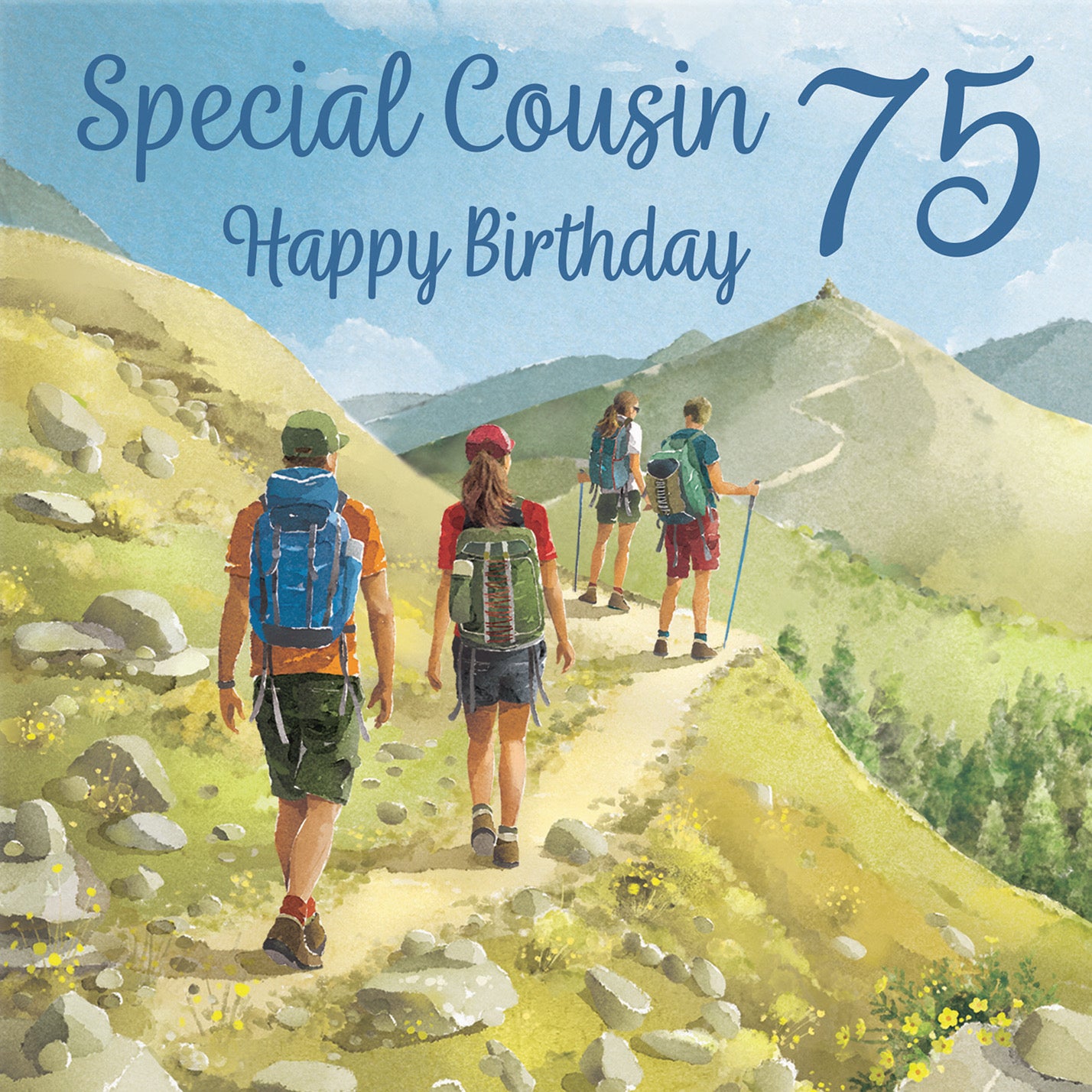 75th Cousin Walking Birthday Card Milo's Gallery - Default Title (B0CR1TLKTH)