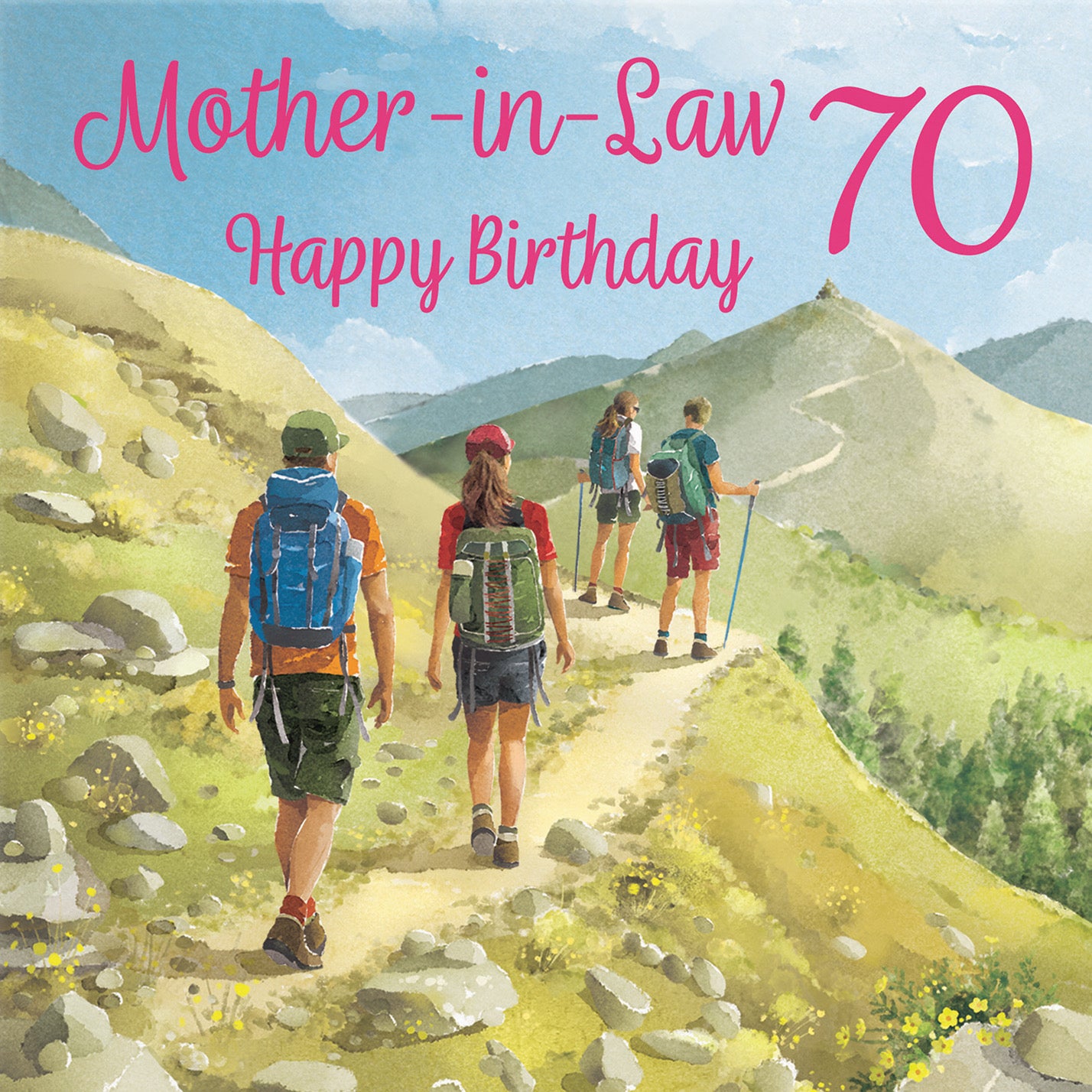 70th Mother In Law Walking Birthday Card Milo's Gallery - Default Title (B0CR1TM8FC)