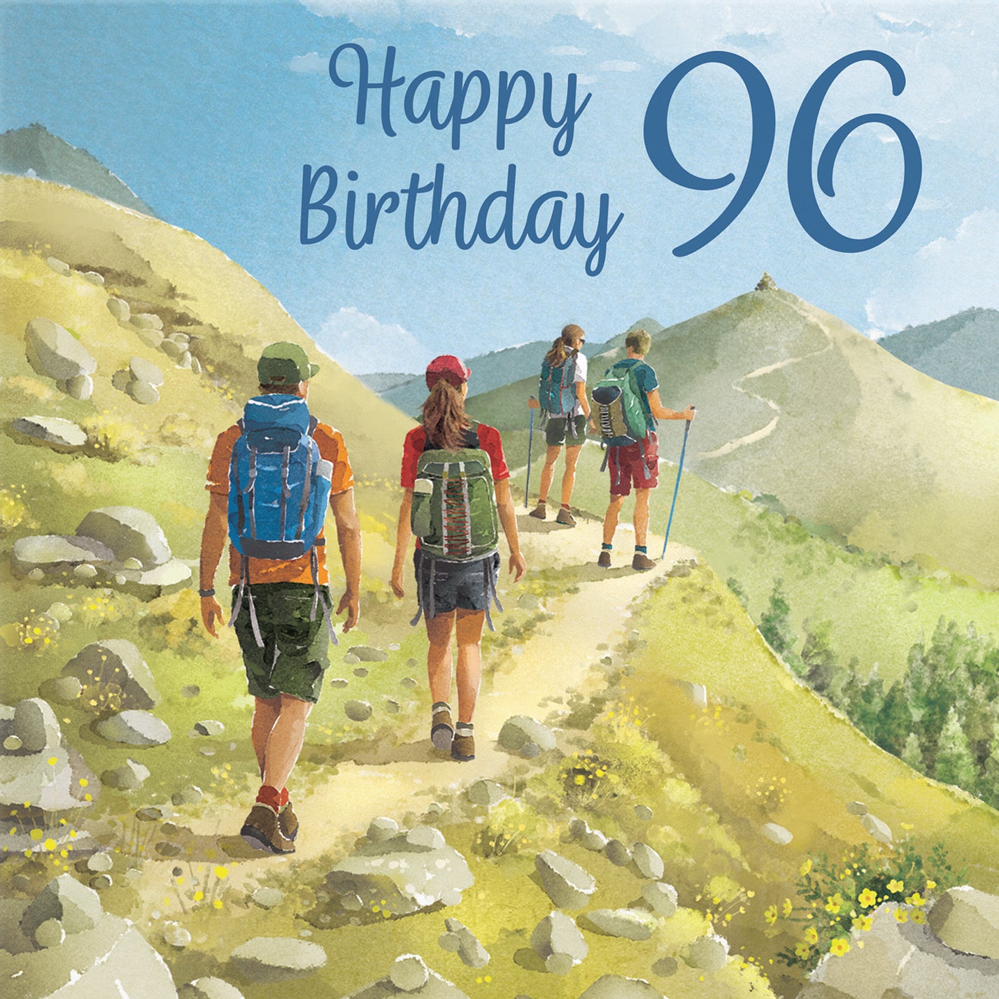 Walking 96th Birthday Card Milo's Gallery - Default Title (B0CR1TQH5C)