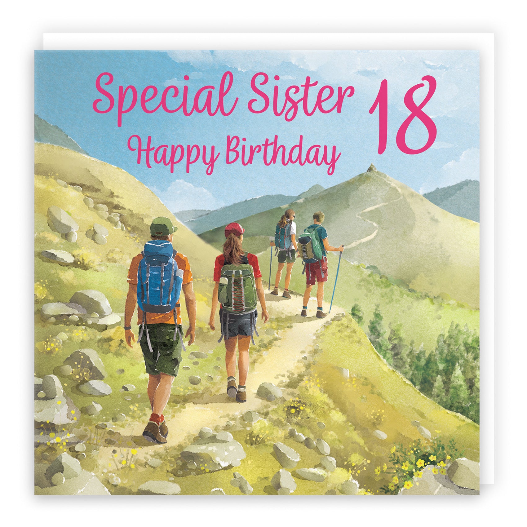 18th Sister Walking Birthday Card Milo's Gallery - Default Title (B0CR1TSC28)