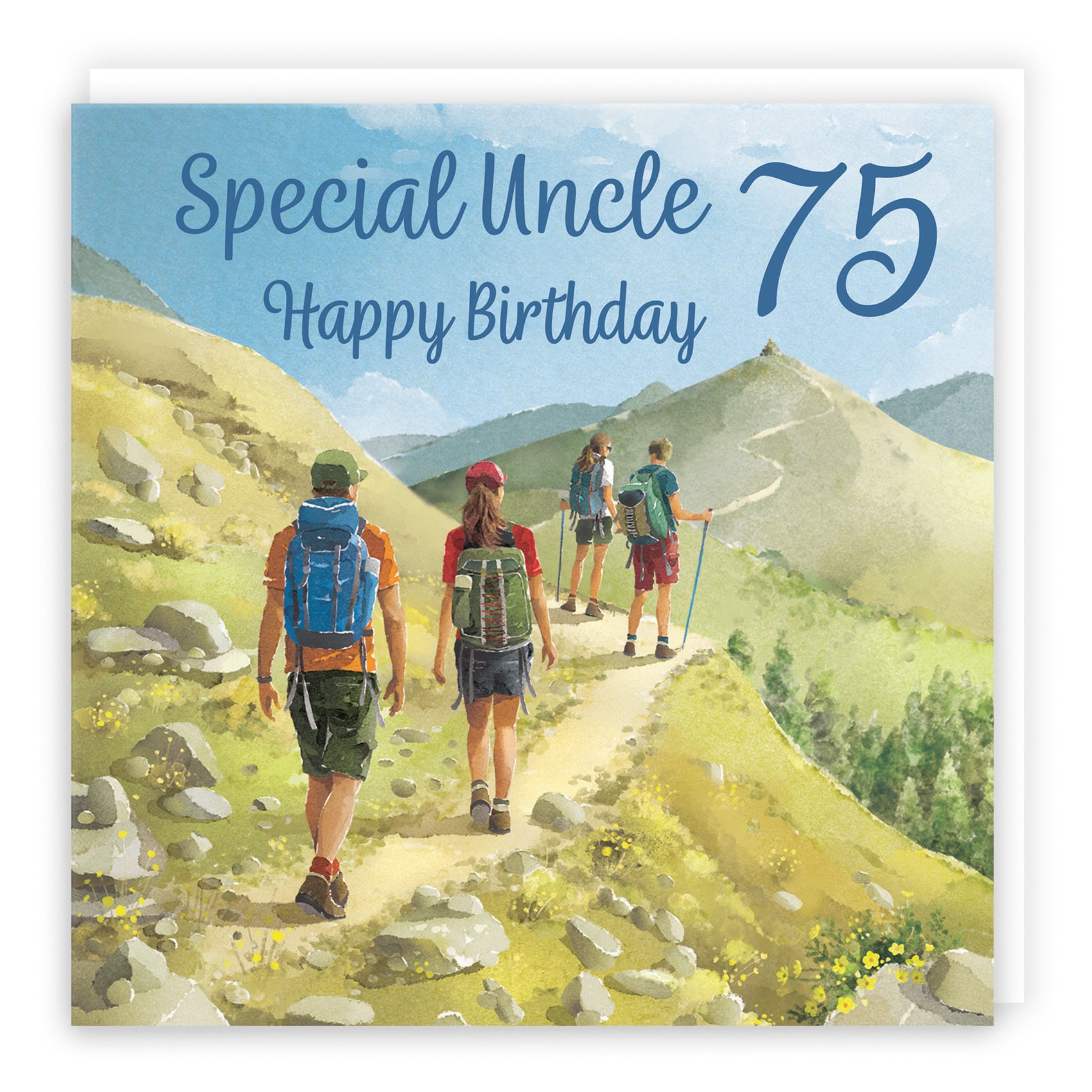 75th Uncle Walking Birthday Card Milo's Gallery - Default Title (B0CR1TSF82)