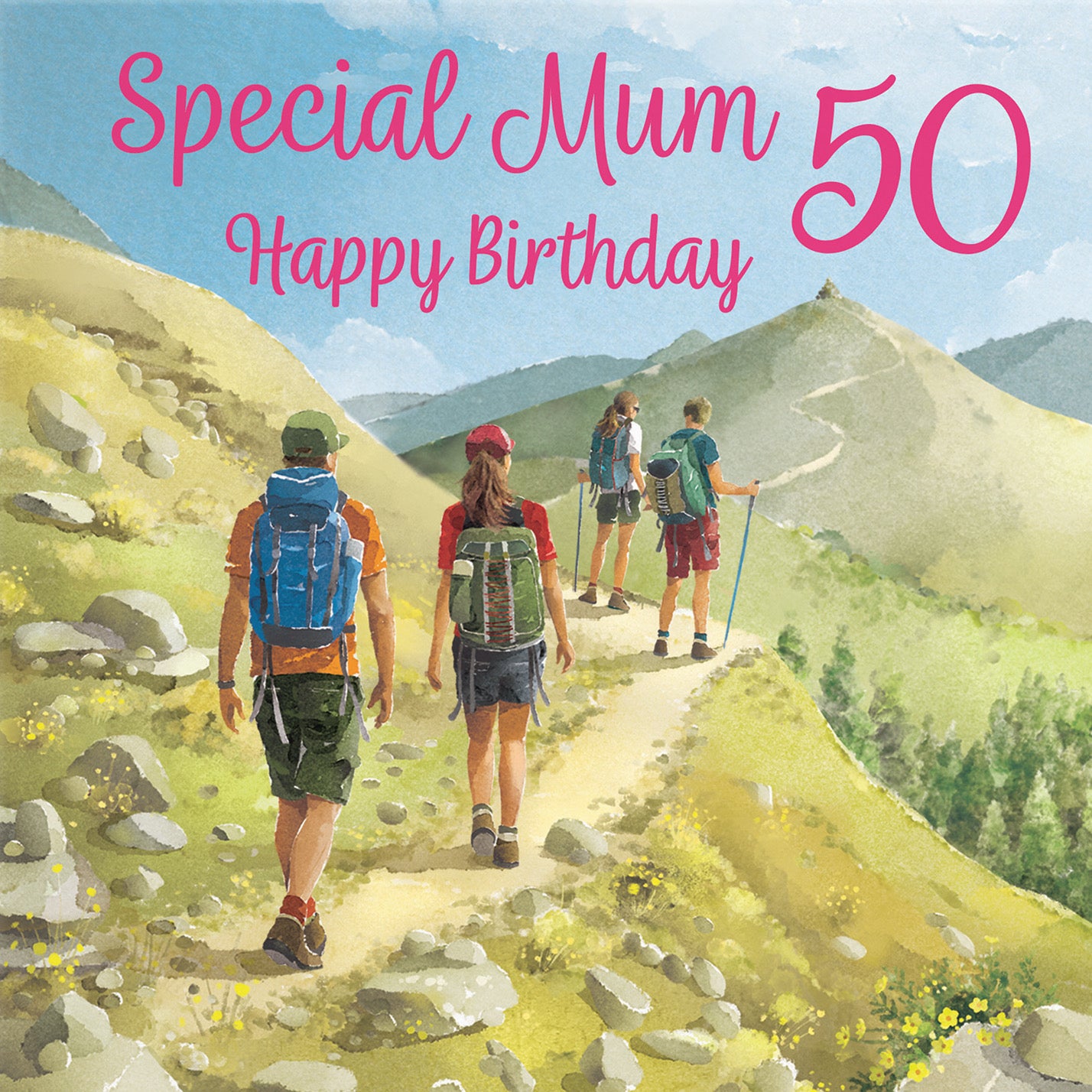 50th Mum Walking Birthday Card Milo's Gallery - Default Title (B0CR1TTTQW)