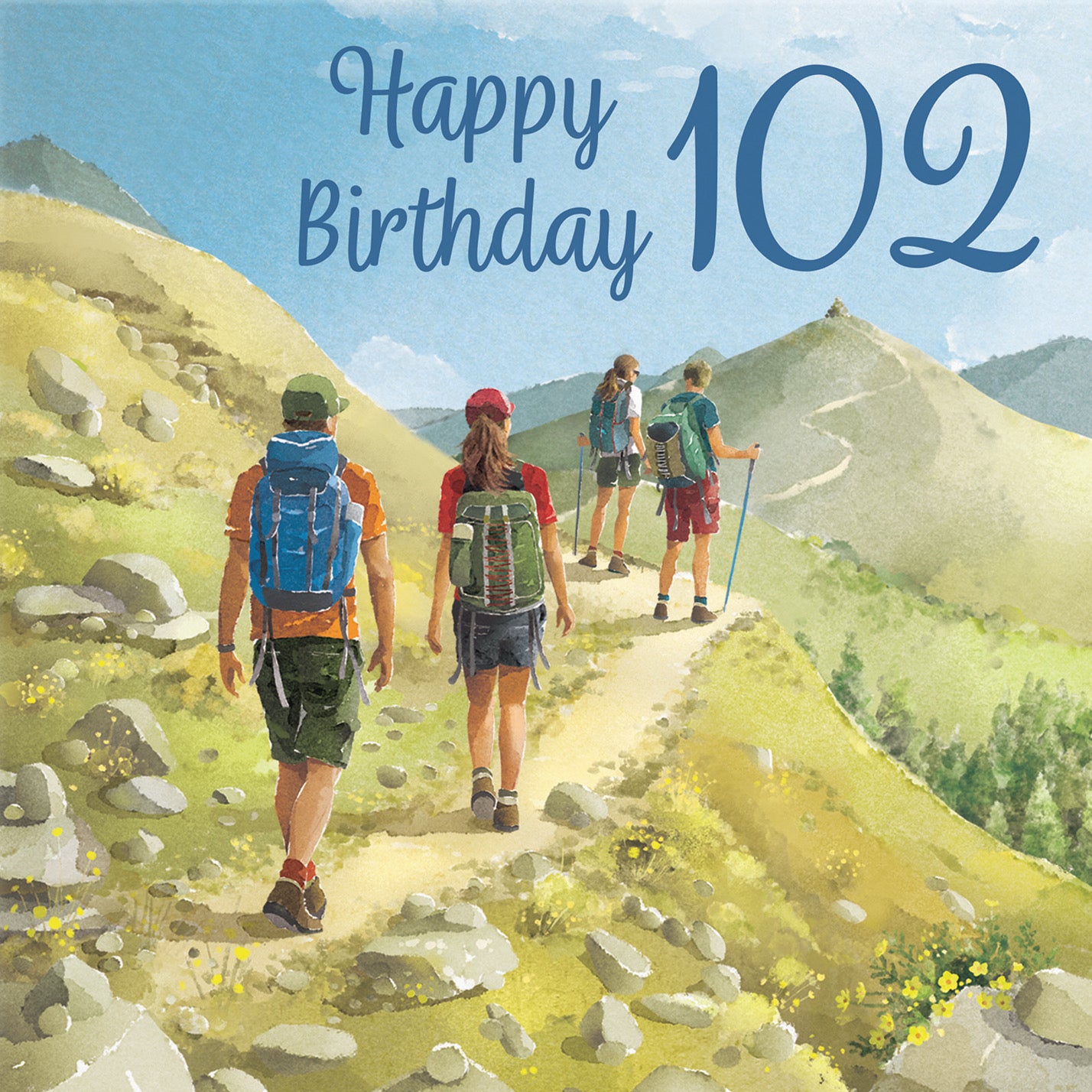 Walking 102nd Birthday Card Milo's Gallery - Default Title (B0CR1TV7WW)