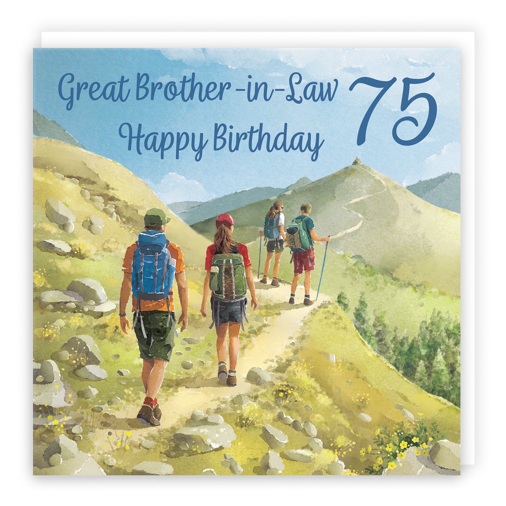 75th Brother In Law Walking Birthday Card Milo's Gallery - Default Title (B0CR1TX32P)