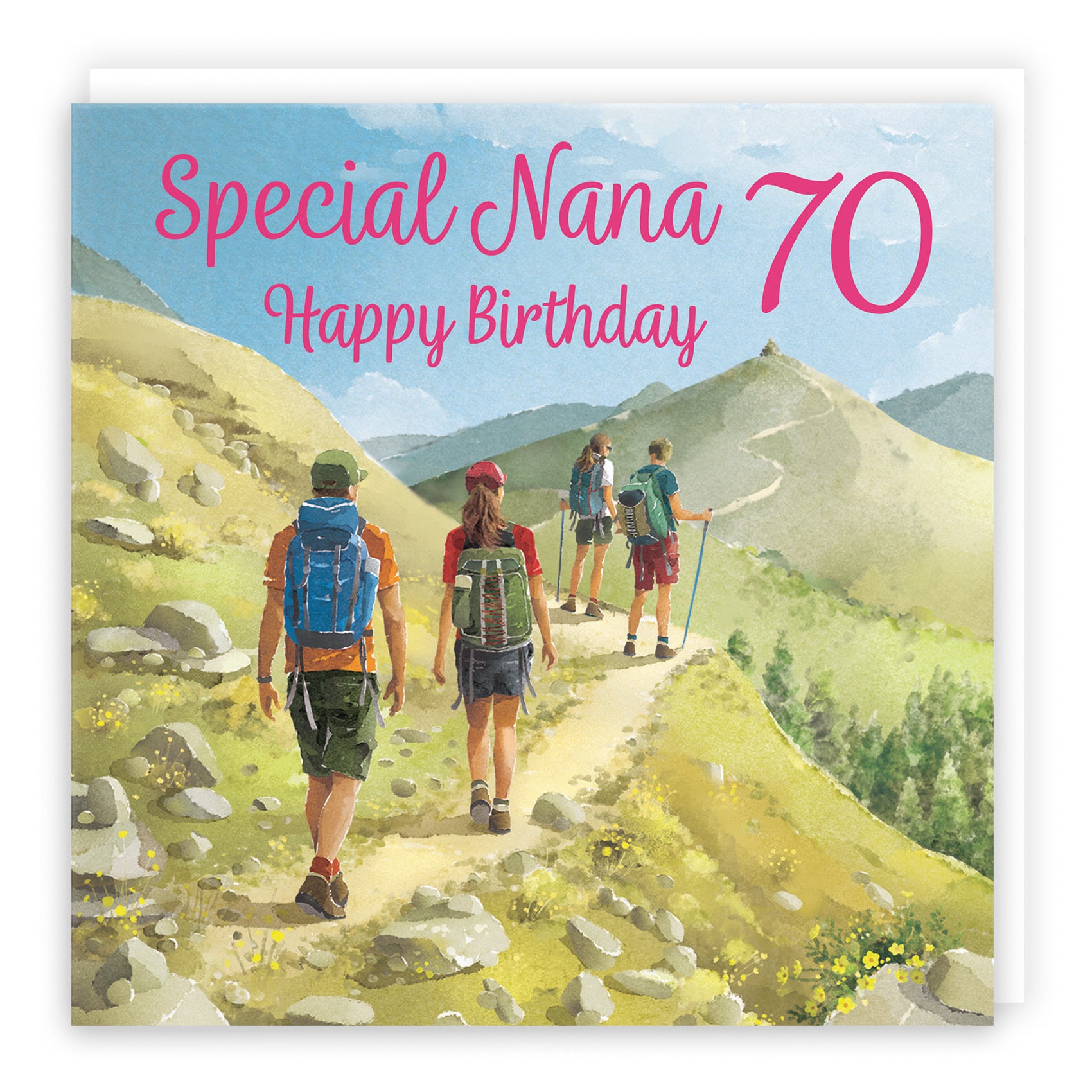 70th Nana Walking Birthday Card Milo's Gallery - Default Title (B0CR1V1WW1)