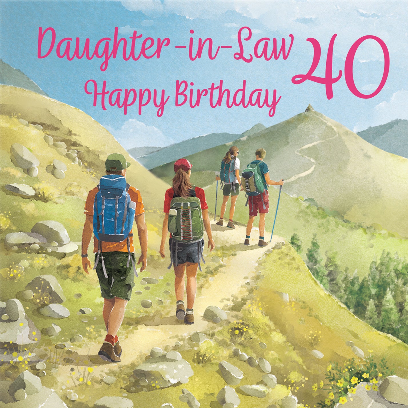 40th Daughter In Law Walking Birthday Card Milo's Gallery - Default Title (B0CR1V3YZN)