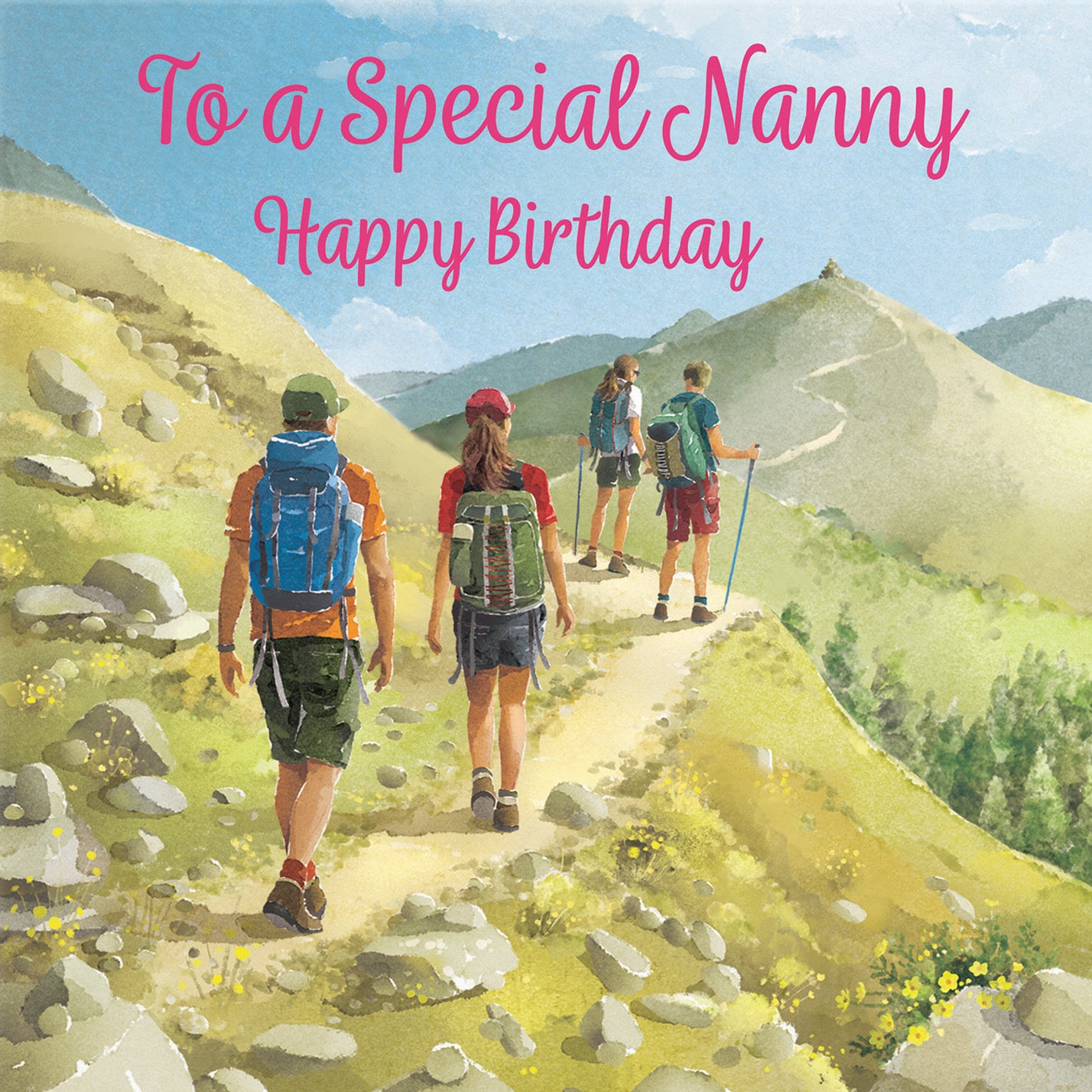 Nanny Walking Birthday Card Milo's Gallery - Default Title (B0CR1V723K)