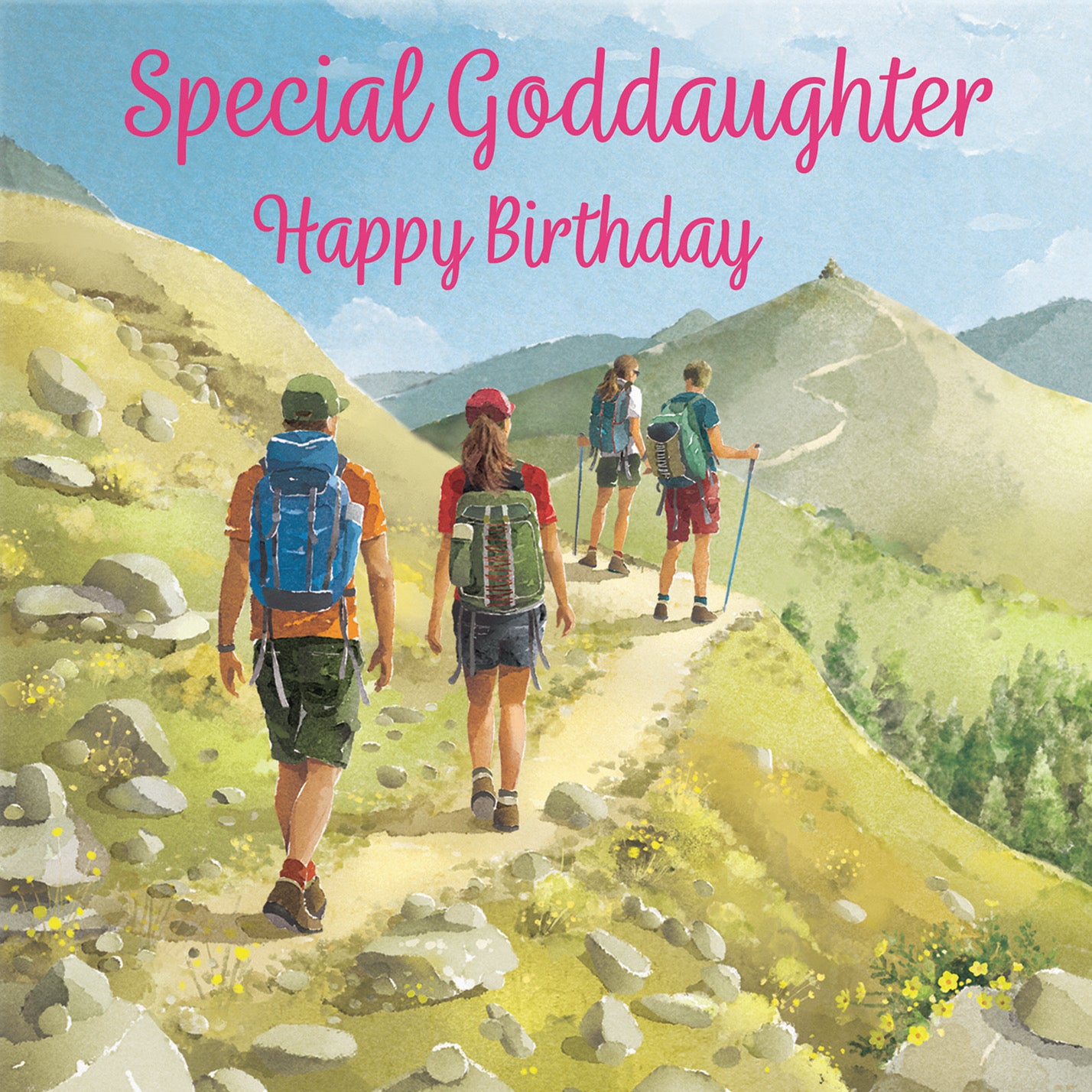 Goddaughter Walking Birthday Card Milo's Gallery - Default Title (B0CR1VB8JM)