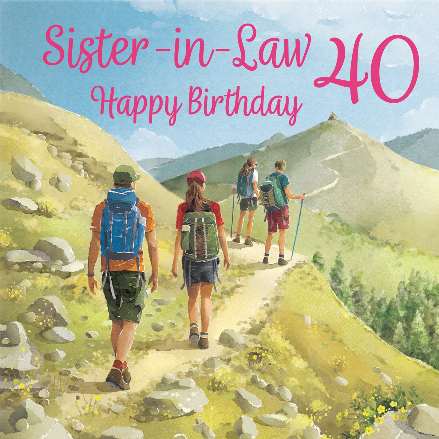 40th Sister In Law Walking Birthday Card Milo's Gallery - Default Title (B0CR1VJJWT)