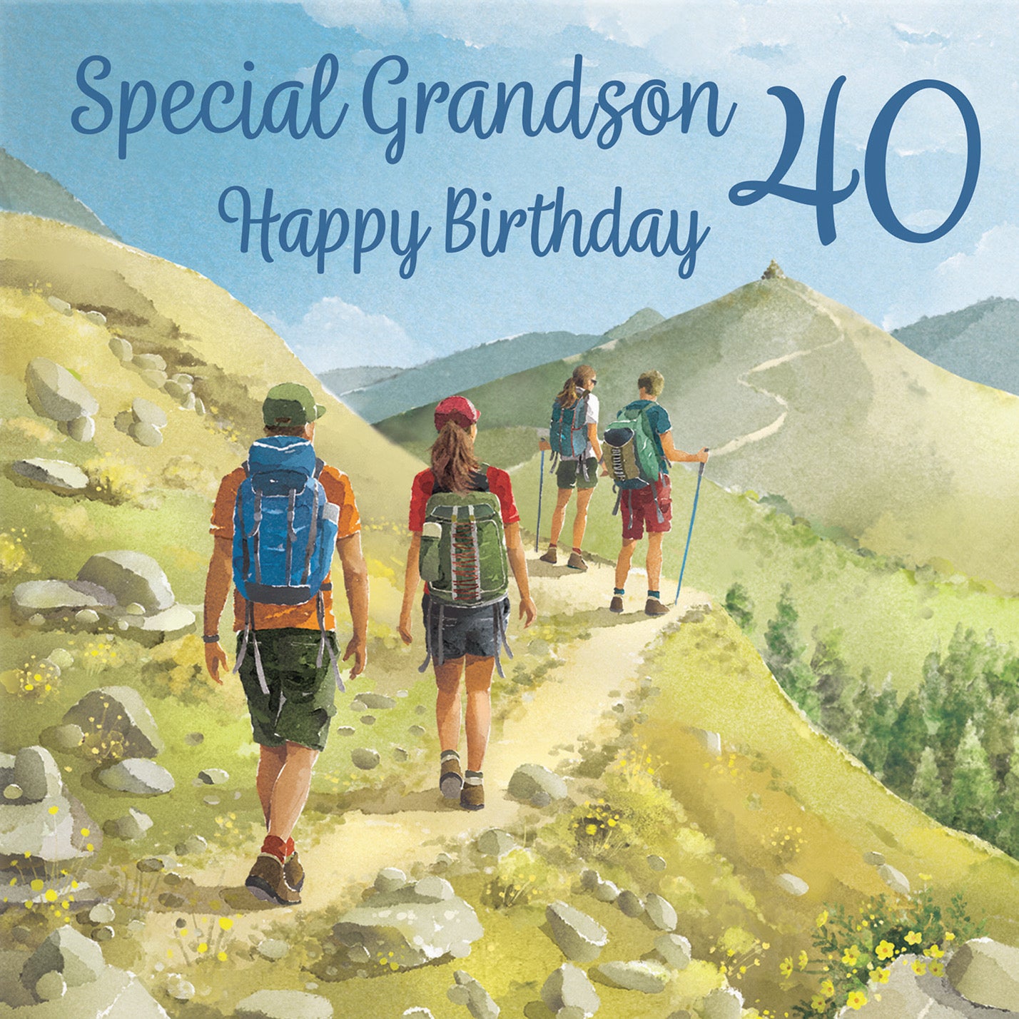 40th Grandson Walking Birthday Card Milo's Gallery - Default Title (B0CR1VWHW1)