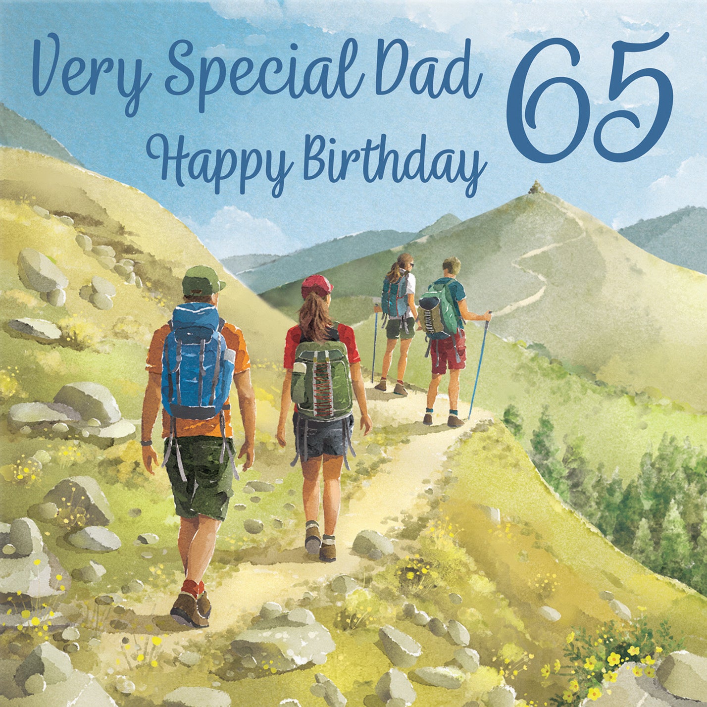65th Dad Walking Birthday Card Milo's Gallery - Default Title (B0CR1W1YBB)