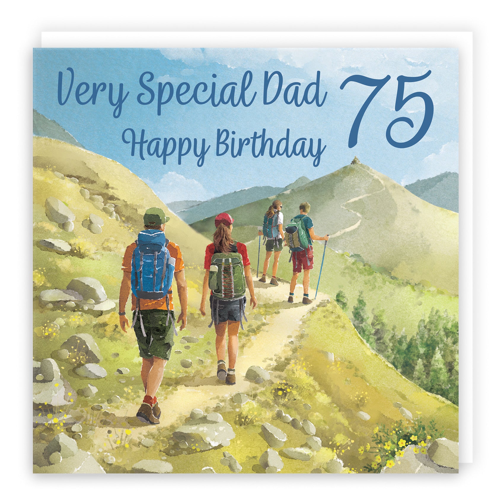75th Dad Walking Birthday Card Milo's Gallery - Default Title (B0CR1W5NCP)