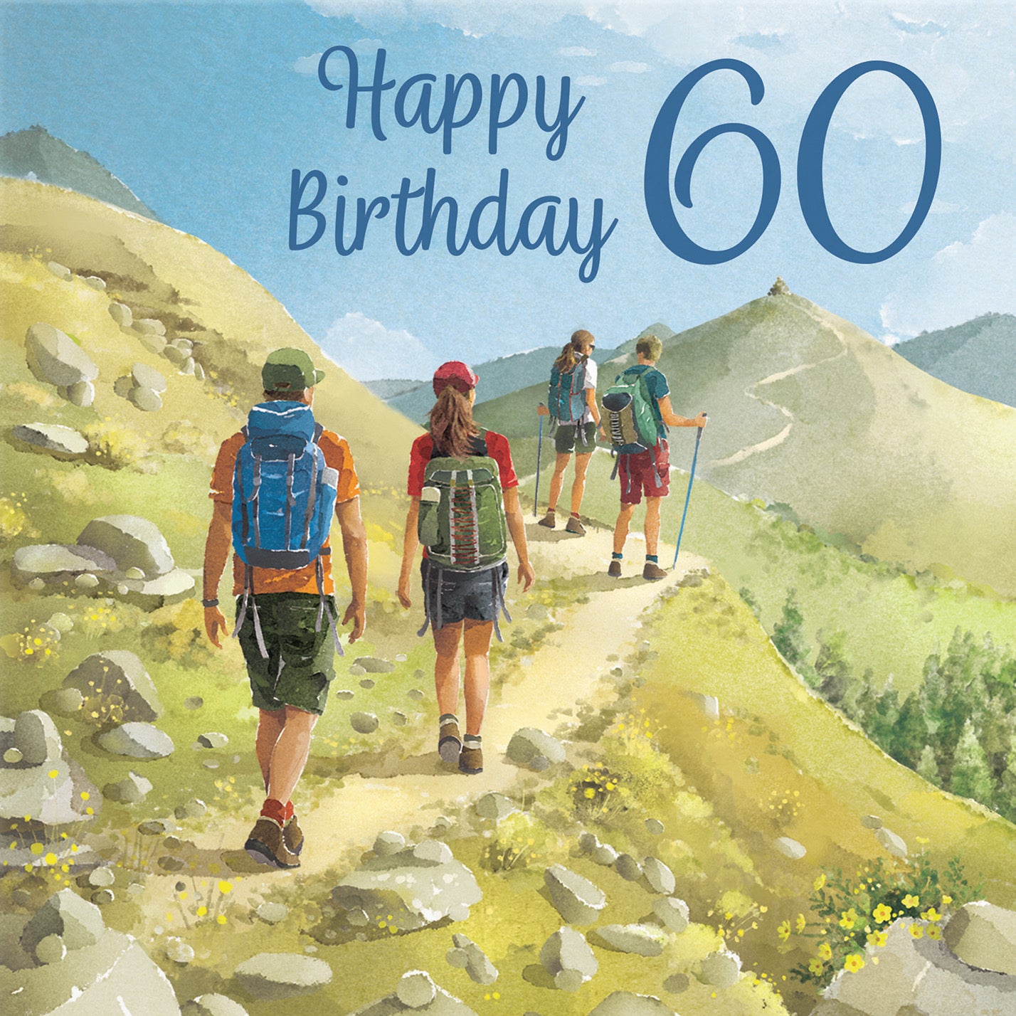 Walking 60th Birthday Card Milo's Gallery - Default Title (B0CR1W684G)