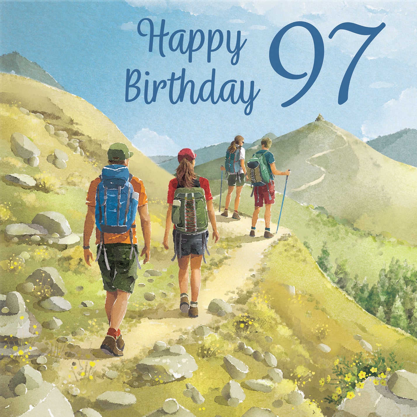 Walking 97th Birthday Card Milo's Gallery - Default Title (B0CR1WB5YF)